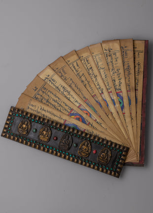 Handcrafted Tibetan Book Cover with Dragon Motif | Perfect for Spiritual Decor