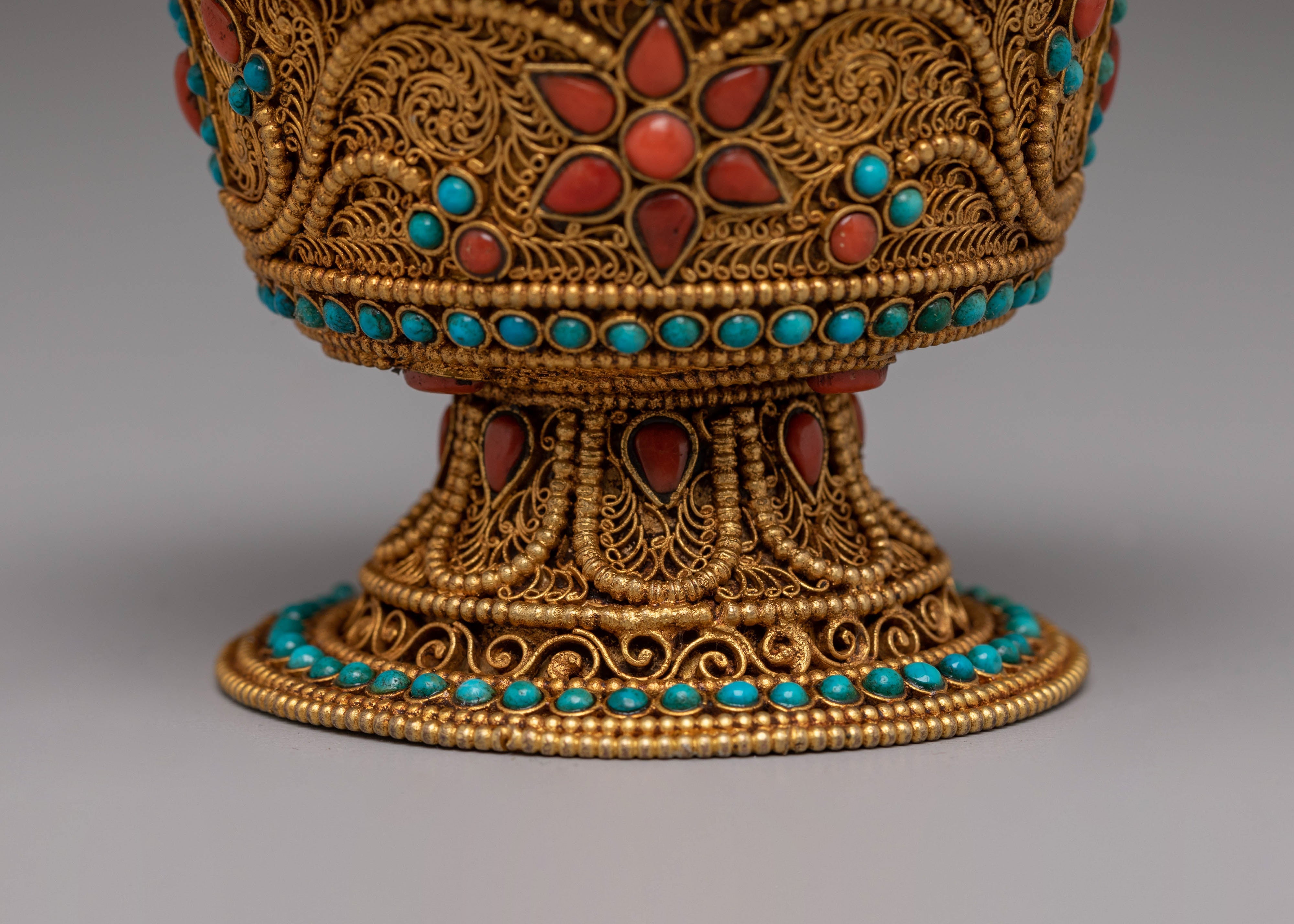 Traditional Tibetan Buddhist Offering Bowl | Offering Bowl for Ceremonies