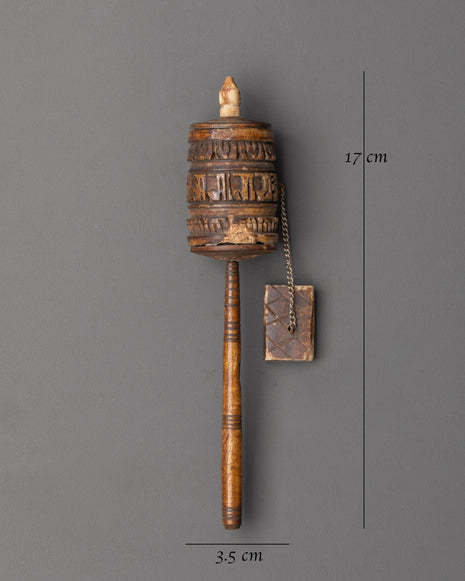 Buffalo Bone Mantra Prayer Wheel | Handcrafted Spinner
