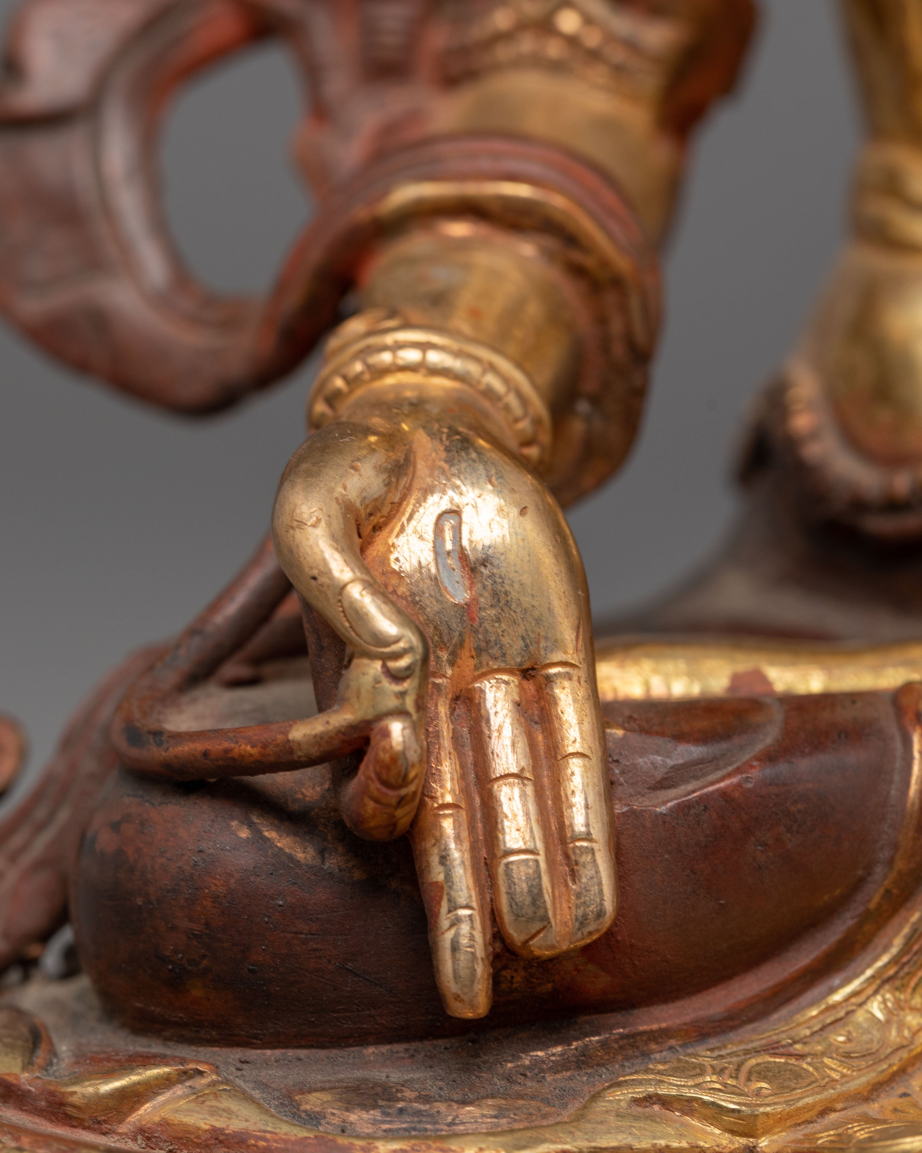 Oxidized Copper White Tara Statue | Buddhist Healing Tara