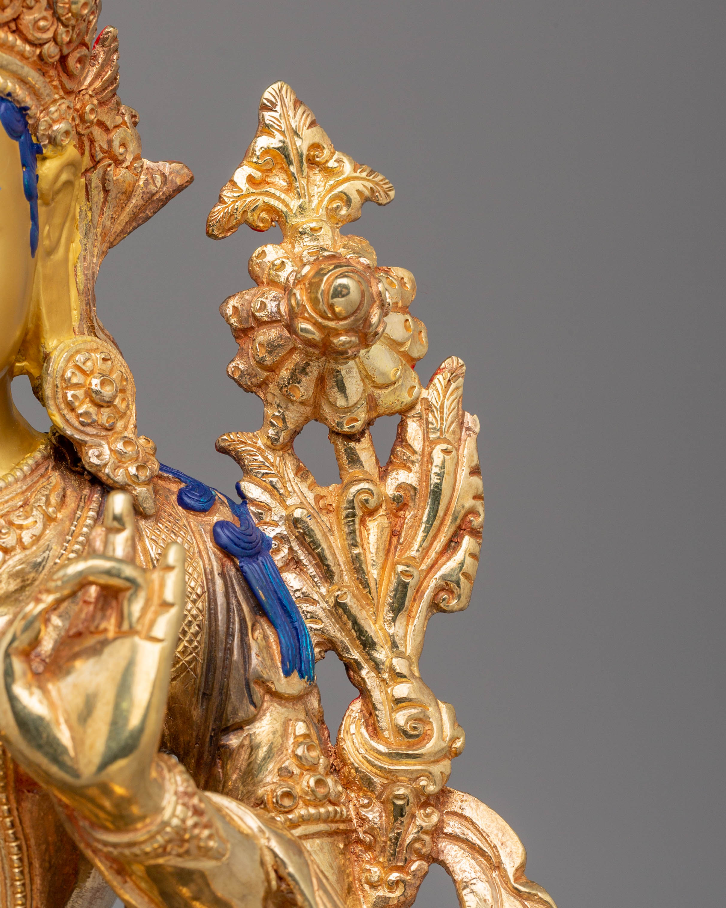 Green Tara Handmade Copper Statue | Divine Protector for Spiritual Growth