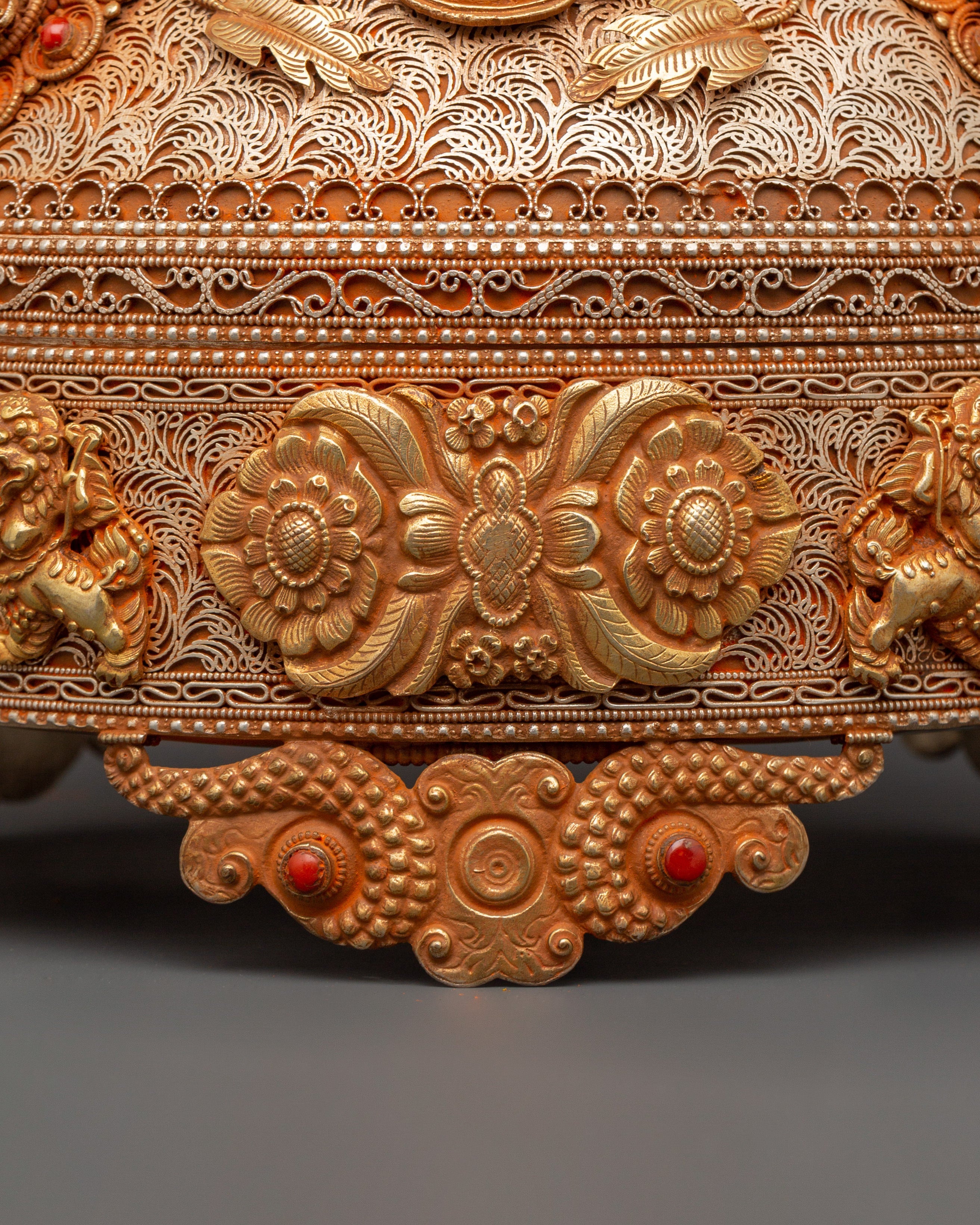 Sacred Copper and Gold-Plated Treasure Chest | Handcrafted Box