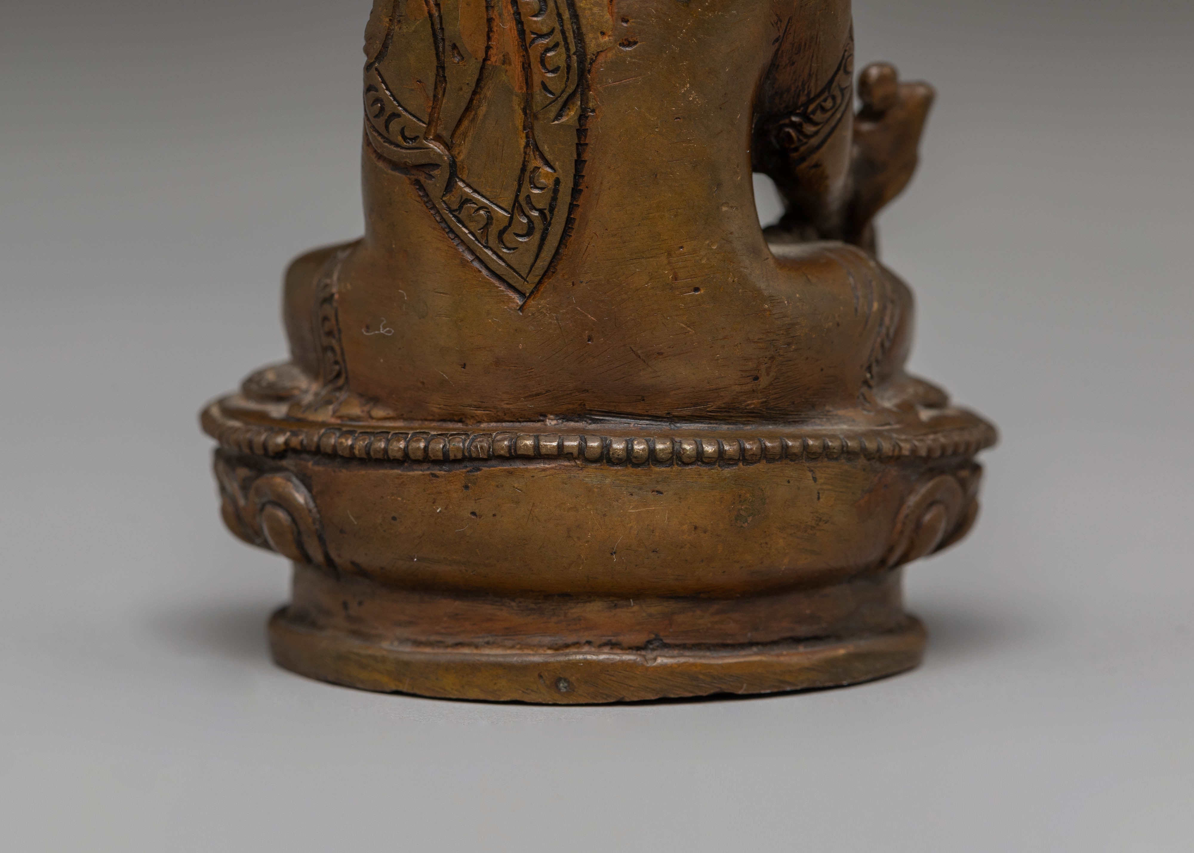 Oxidized Copper Statue of Medicine Buddha | Healing Buddha Sculpture