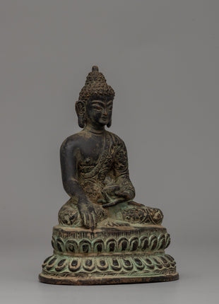 Shakyamuni Buddha Enlightened Master Copper Statue