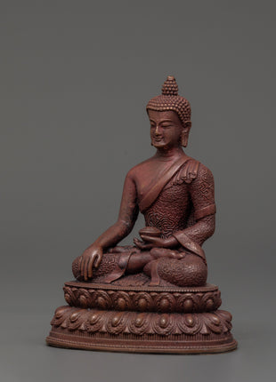 Shakyamuni Buddha Oxidized Statue | Handcrafted Spiritual Decor