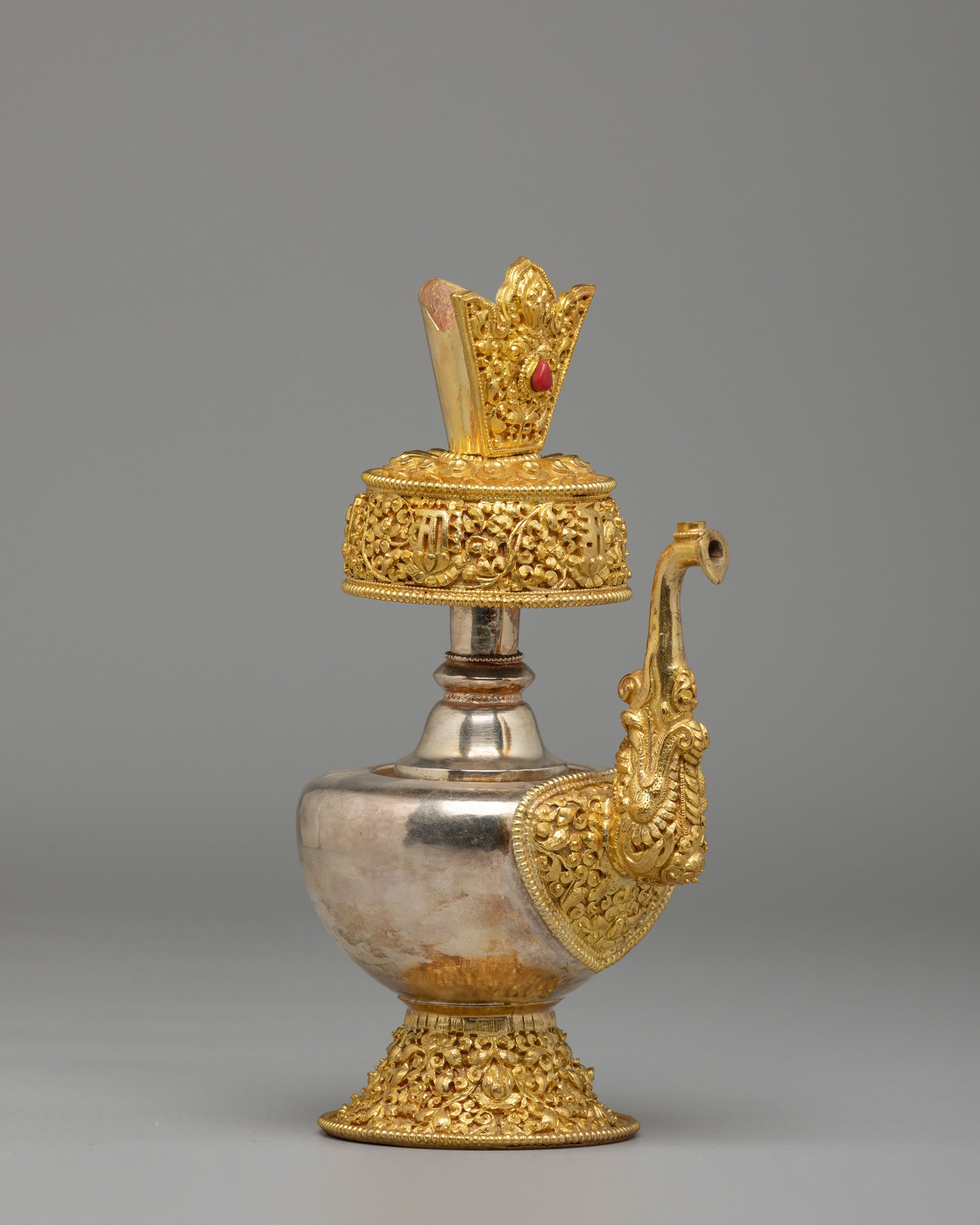 Spiritual Handcrafted Ritual Bhumba Set | Gold and Silver Plated Bhumba