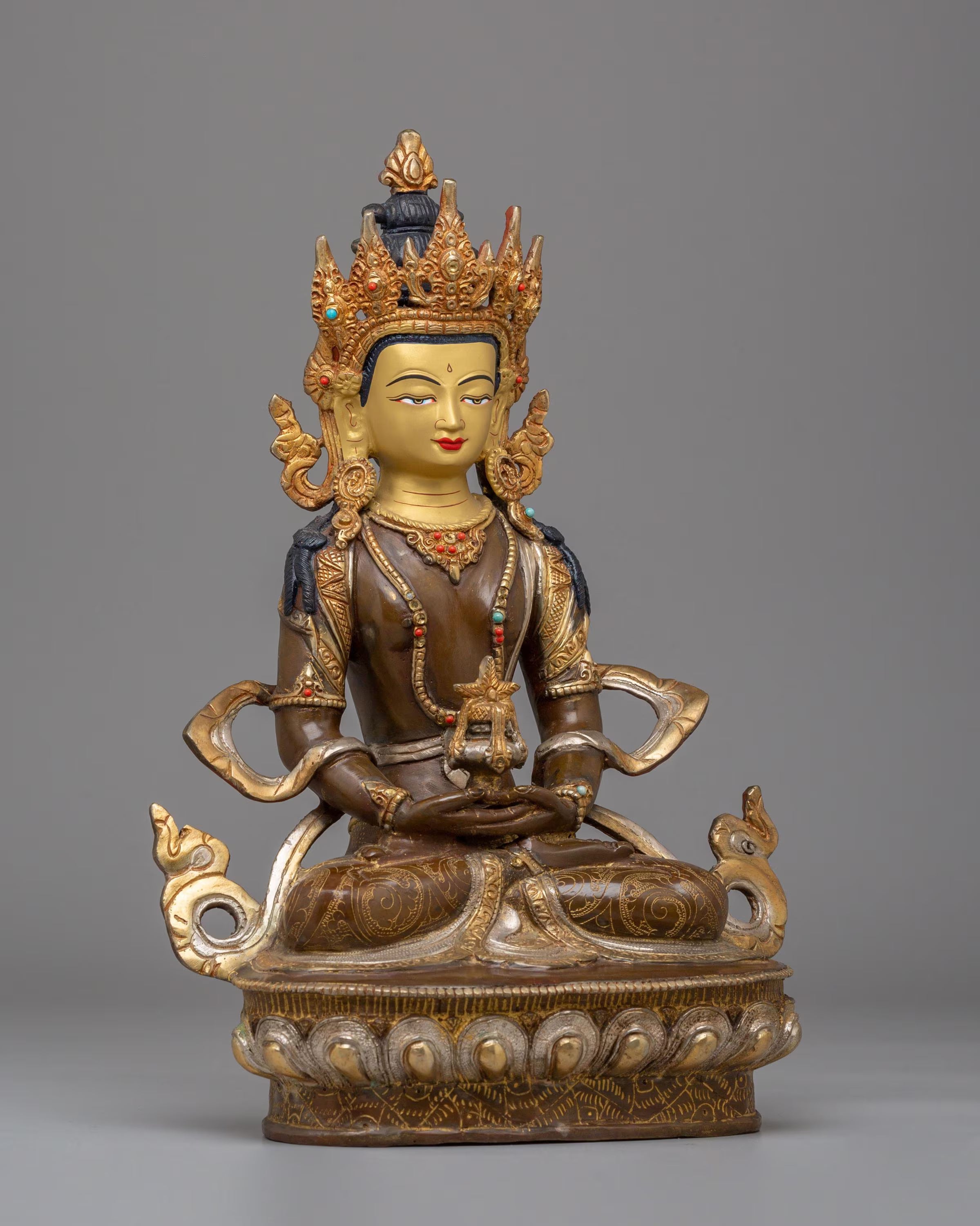 Amitayus Statue for Longevity | Handcrafted Tibetan Buddha Art
