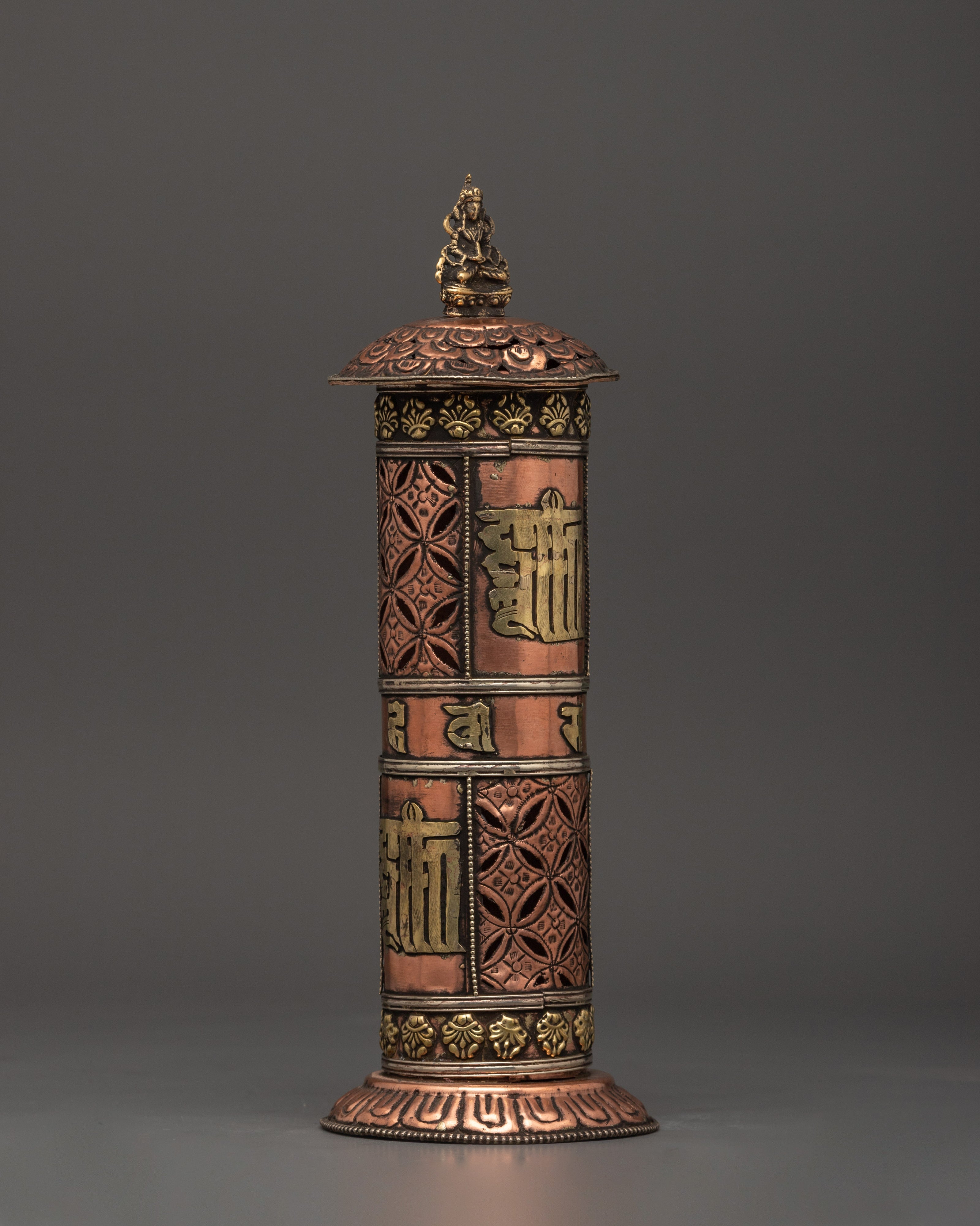 Buddhist Sacred Incense Burner | Handcrafted Ritual Item with Tibetan Mantras
