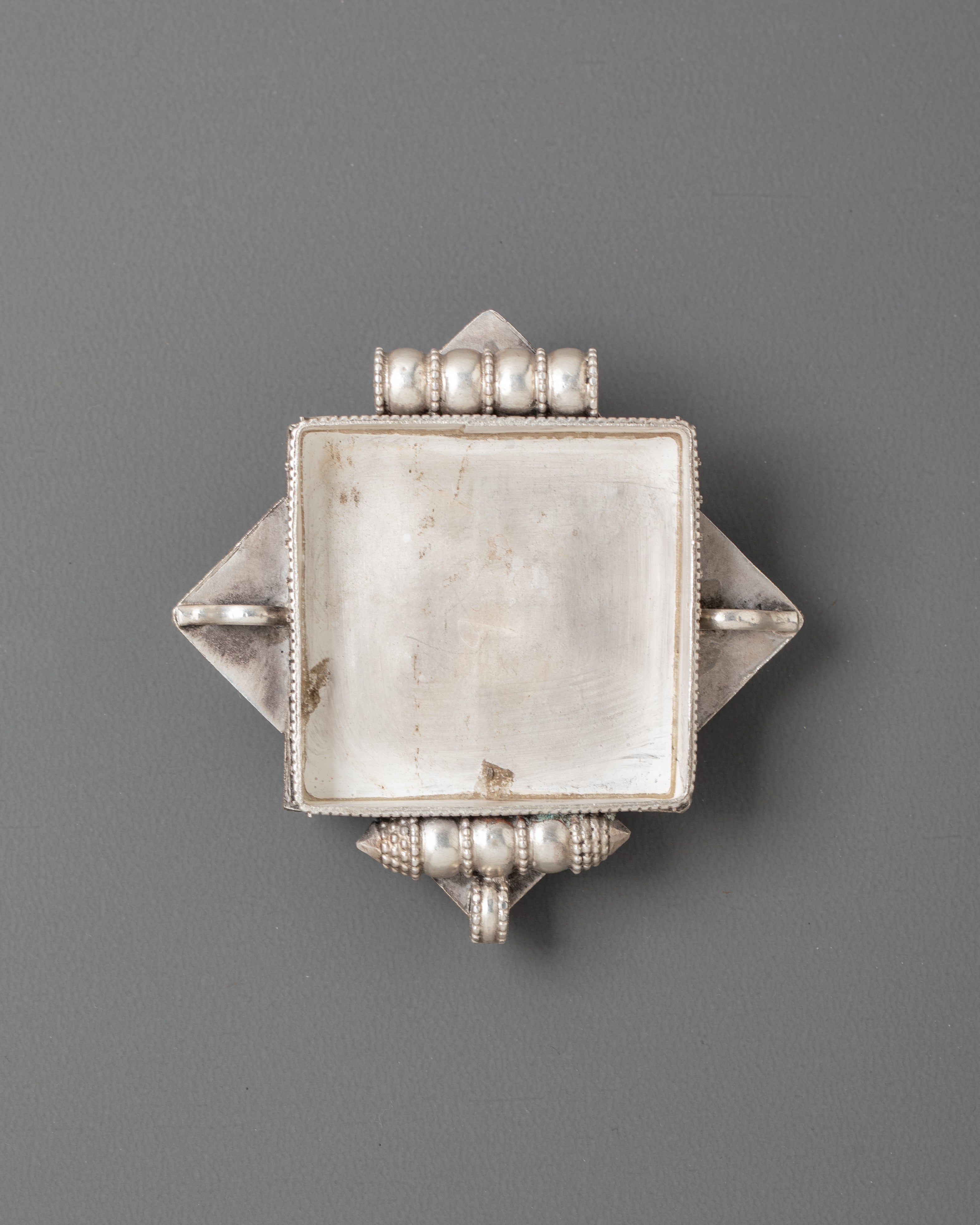 Silver Vase Design Ghau Box Locket | Abundance and Prosperity