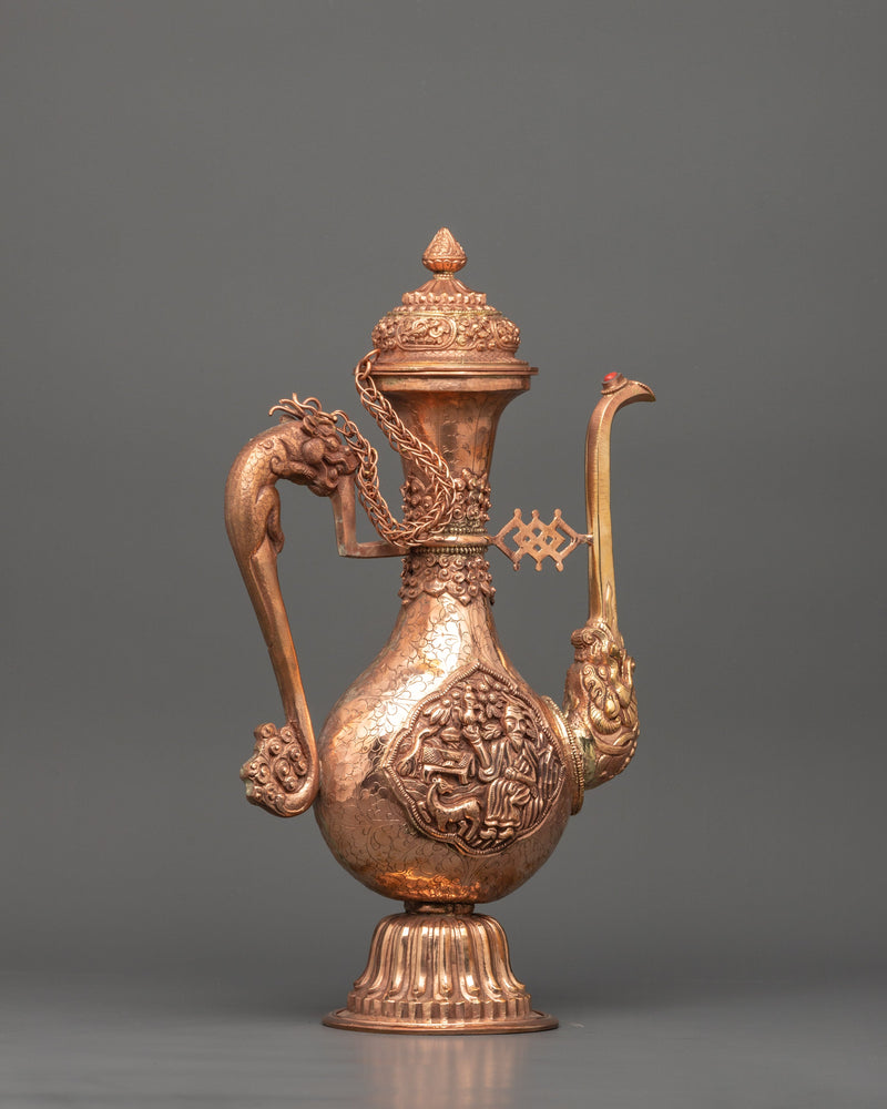 Buddhist Ritual Ceremonial Ewer | Dragon Handle & Makara Spout