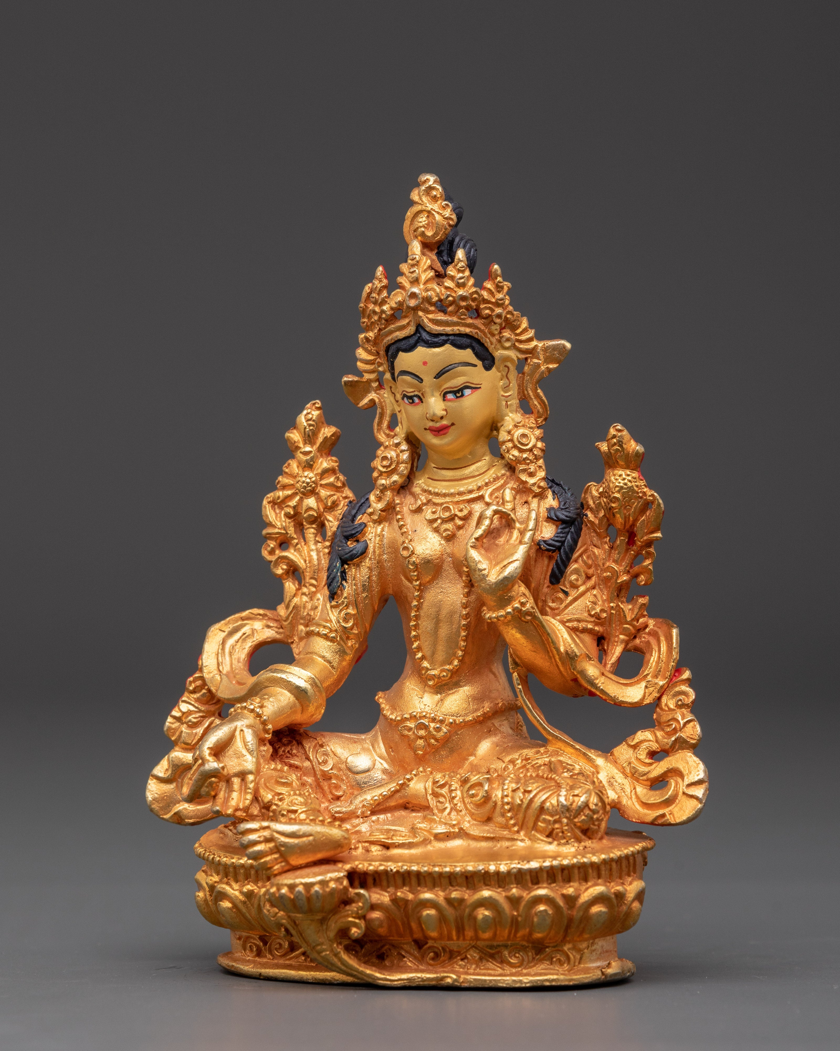 Handcrafted Shyama Tara Sculpture | Spiritual Buddha Statue for Meditation and Peace