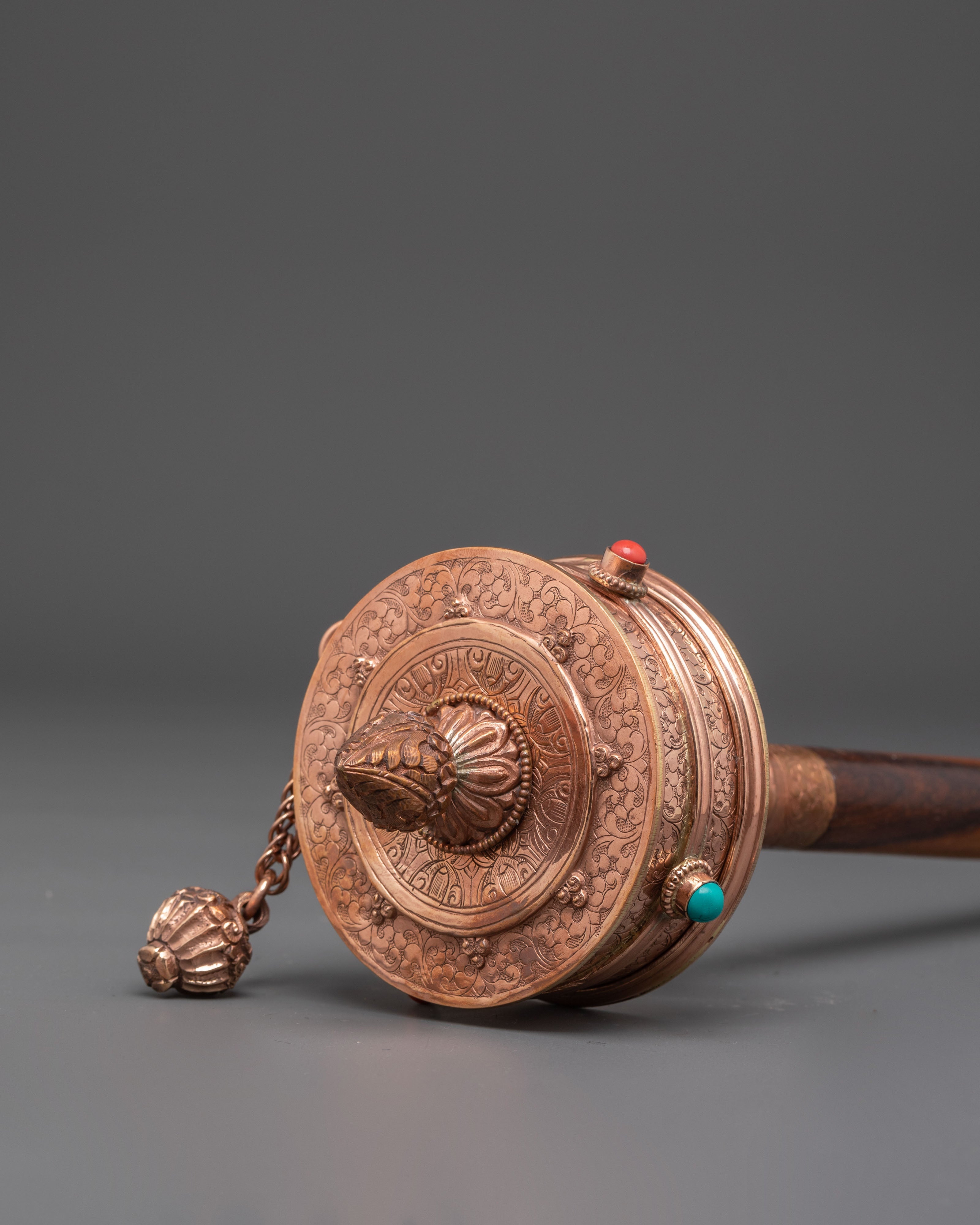 Healing Handheld Prayer Wheel | Ritual Tool for Meditation
