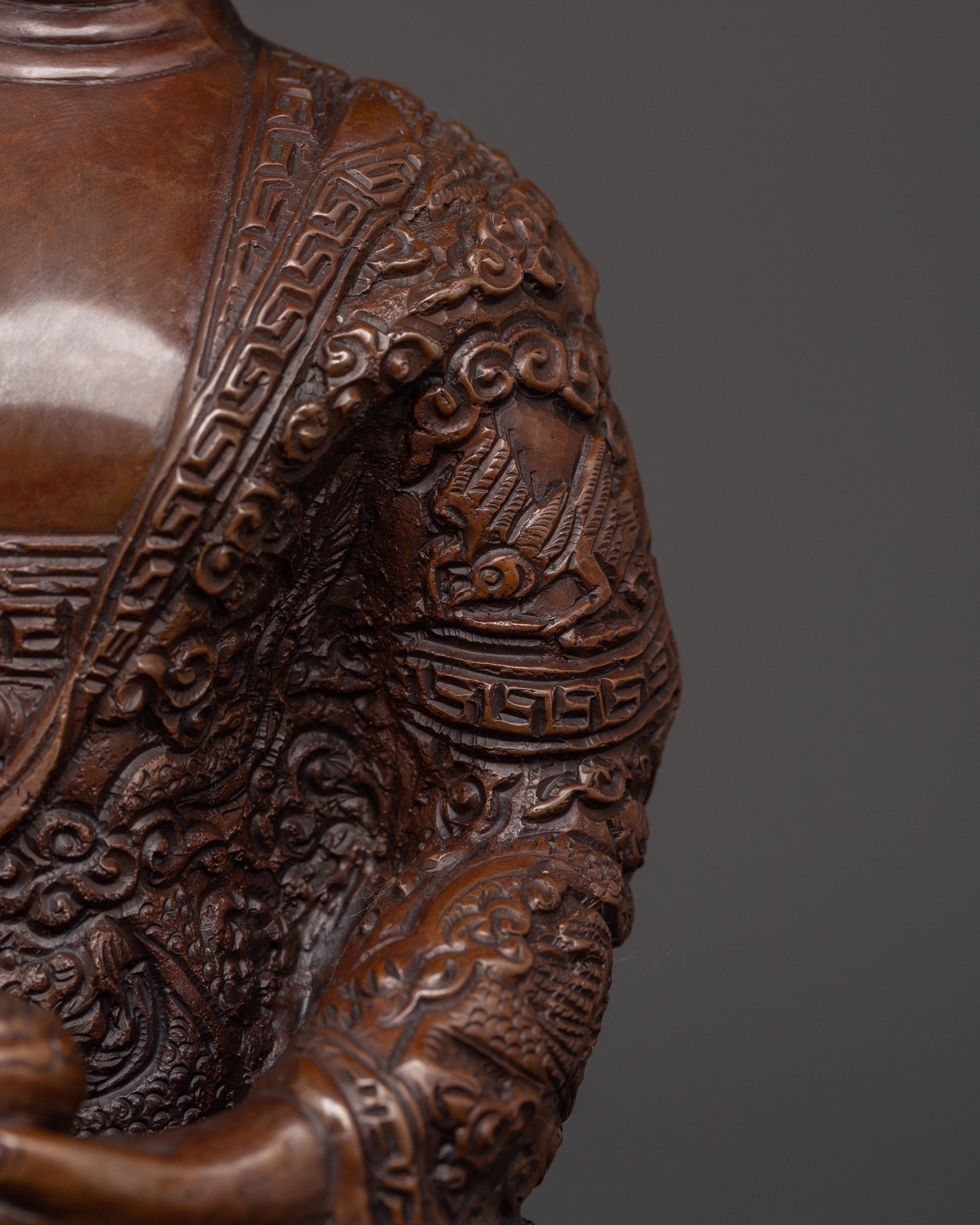 Shakyamuni Buddha Meditation Statue | Handcrafted Oxidized Copper Figurine