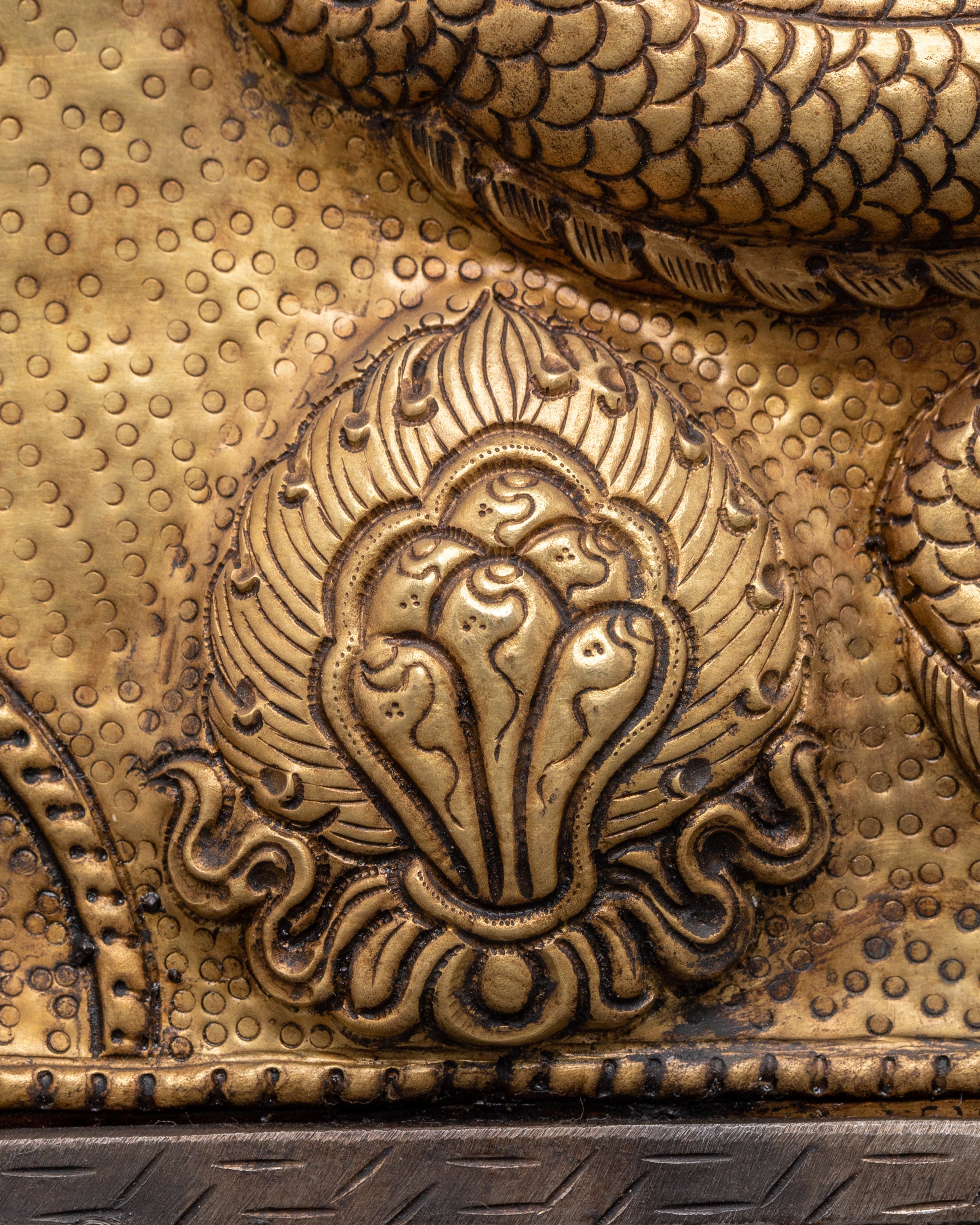 Buddhist Brass Wall Hanging | Spiritual Ritual Shrine Decor