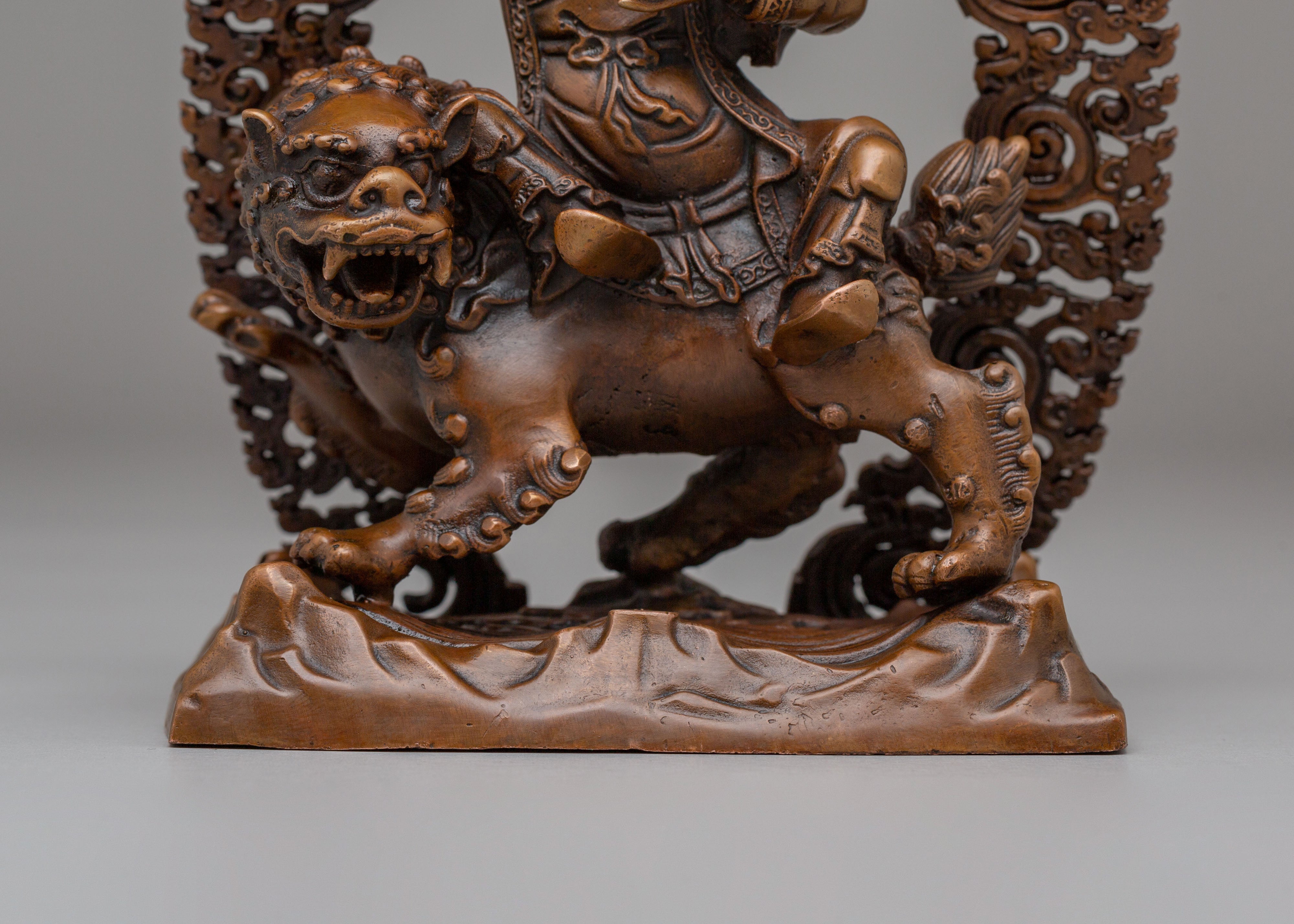Handmade Dorje Legpa Statue | Tibetan Protector Deity Sculpture
