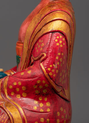Amitabha Buddha Wooden Statue | Symbol of Infinite Light & Wisdom