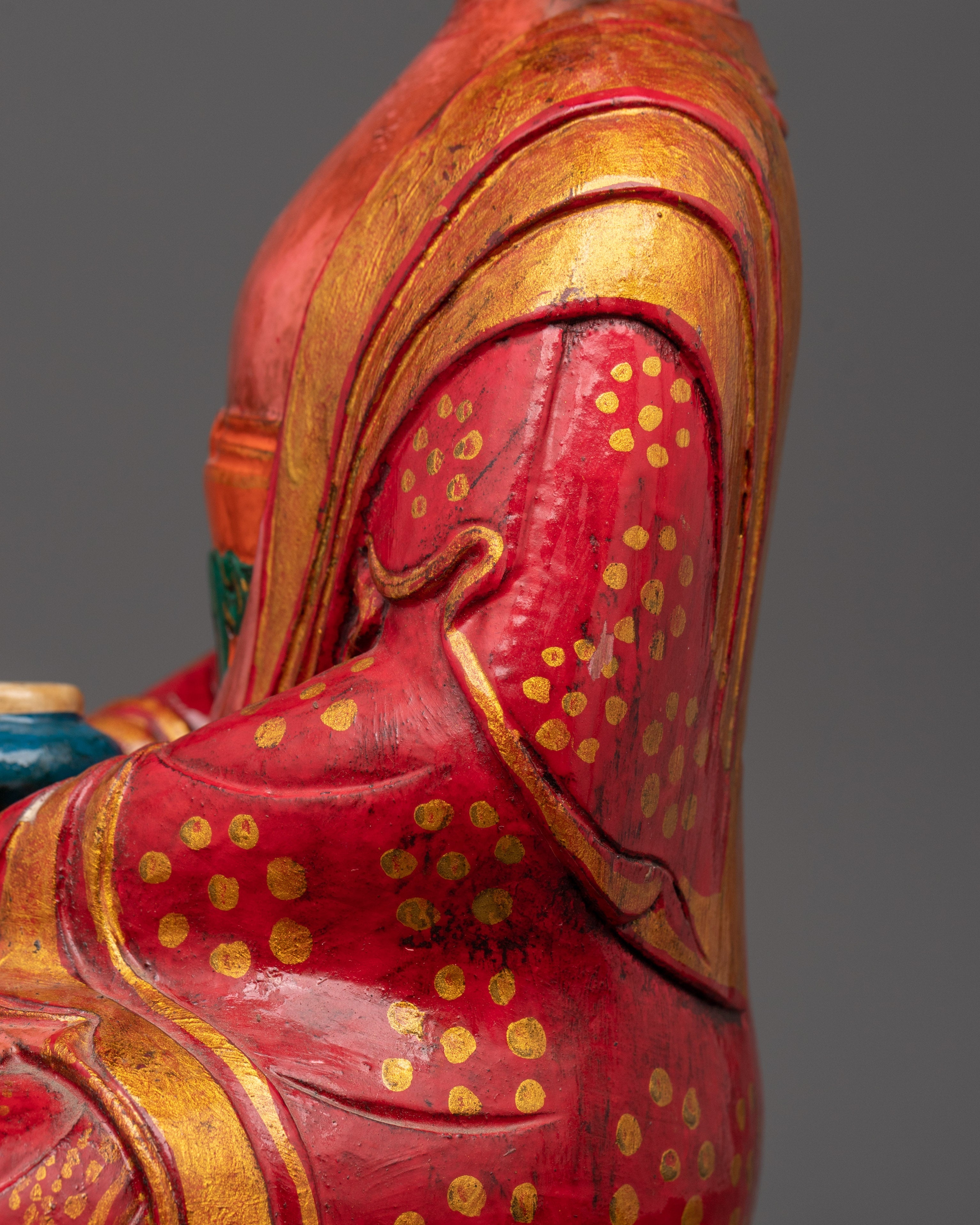 Amitabha Buddha Wooden Statue | Symbol of Infinite Light & Wisdom