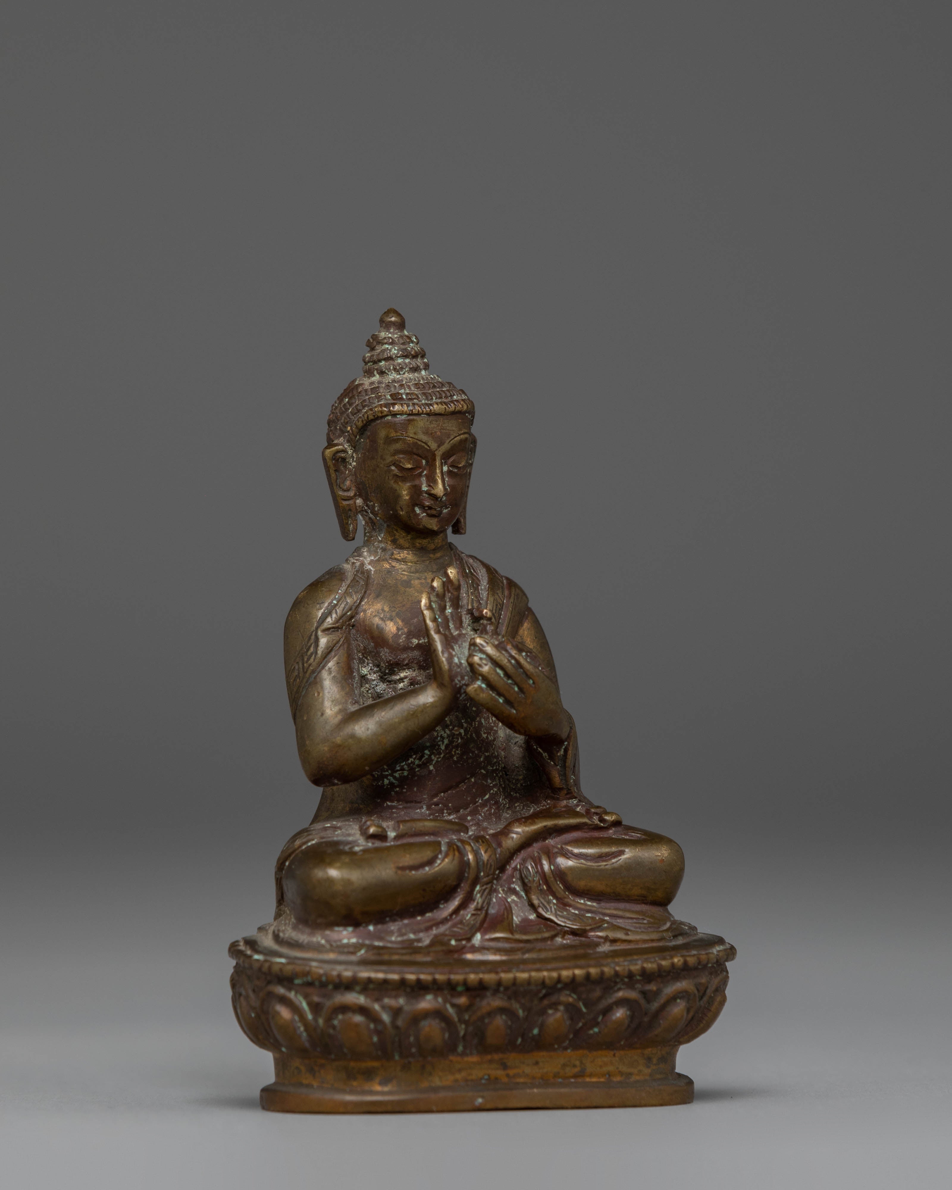 Oxidized Copper Statue of Vairocana | The Cosmic Buddha
