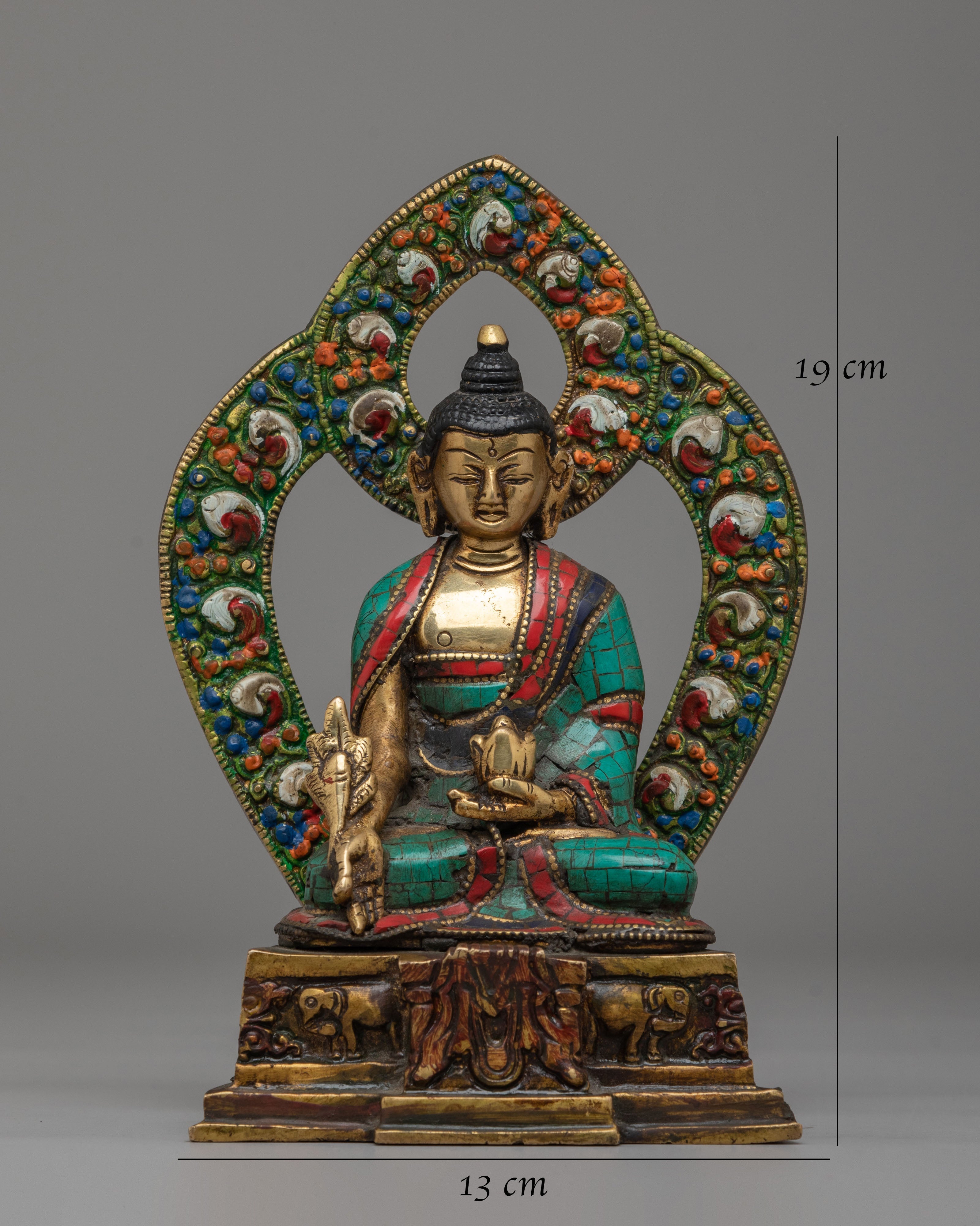 Handmade Medicine Buddha Tibetan Statue | Spiritual Decor