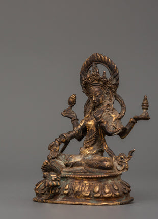Hindu Wealth Deity Laxmi Statue | Prosperity and Blessings Figurine