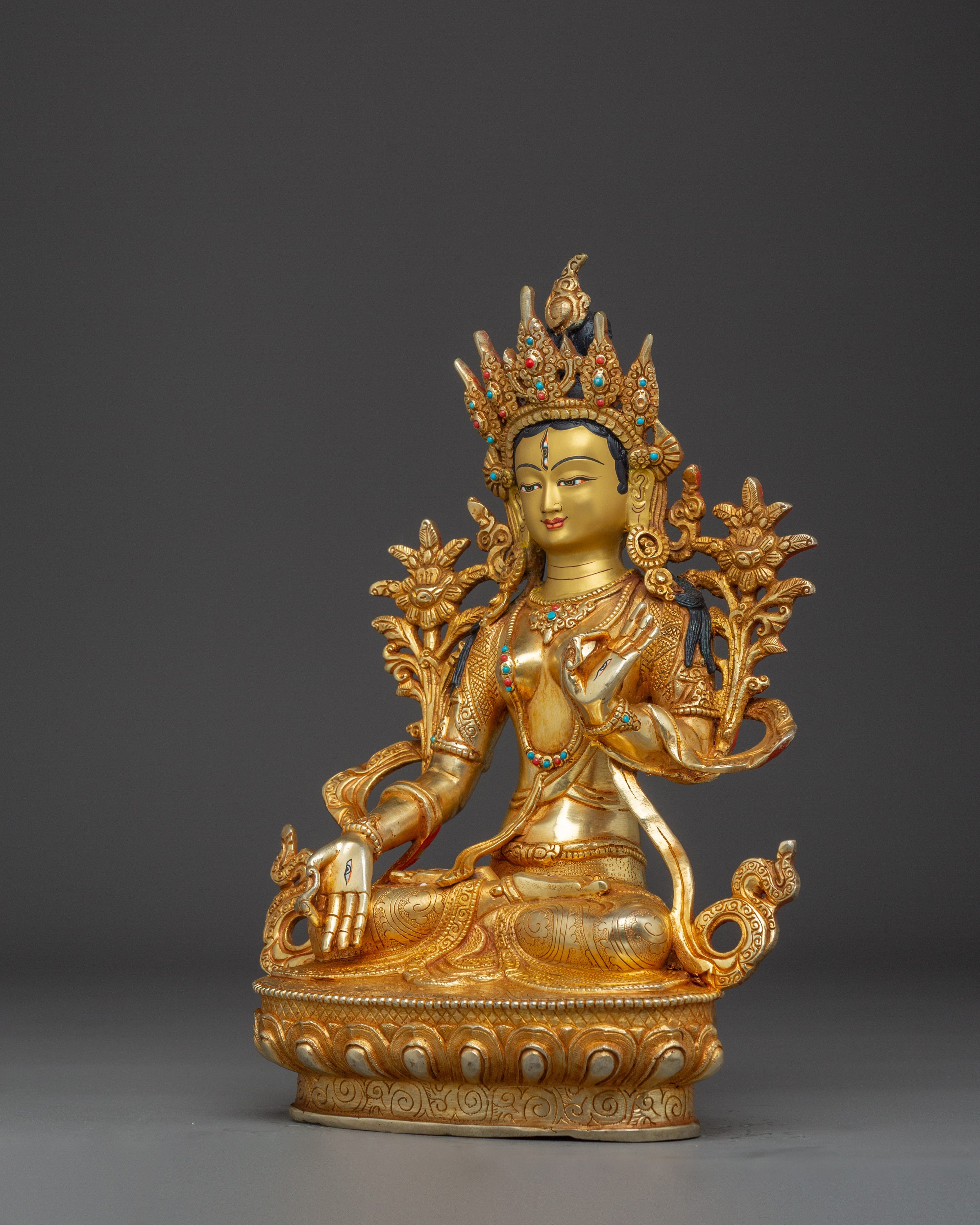 SIta Tara Tibetan Deity Statue | White Tara - Healing Deity