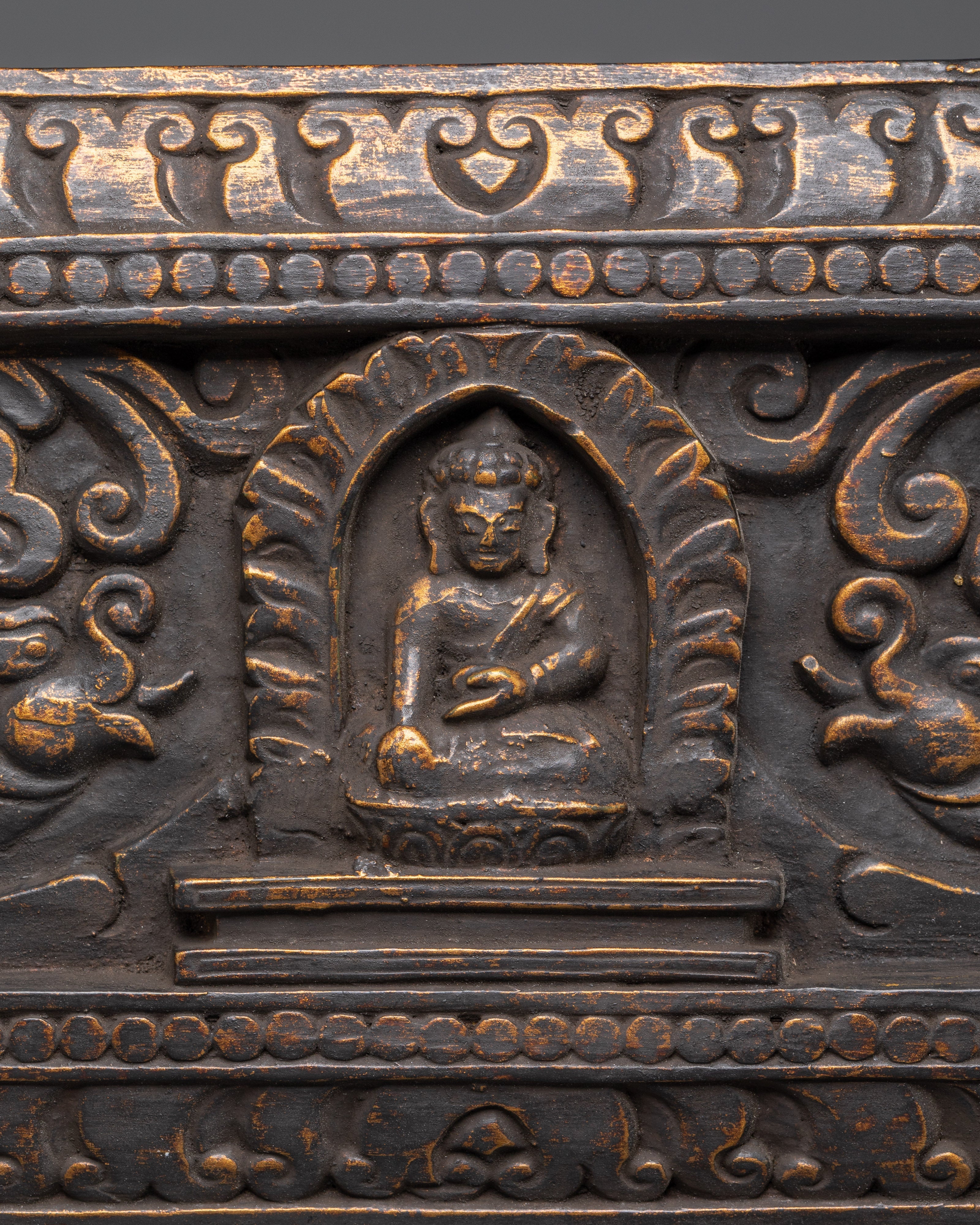 Traditional Buddhist Book Cover | Antique Brass Scripture Protector
