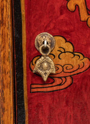 Handcrafted Tibetan Wooden Cabinet | Intricate Handcarving