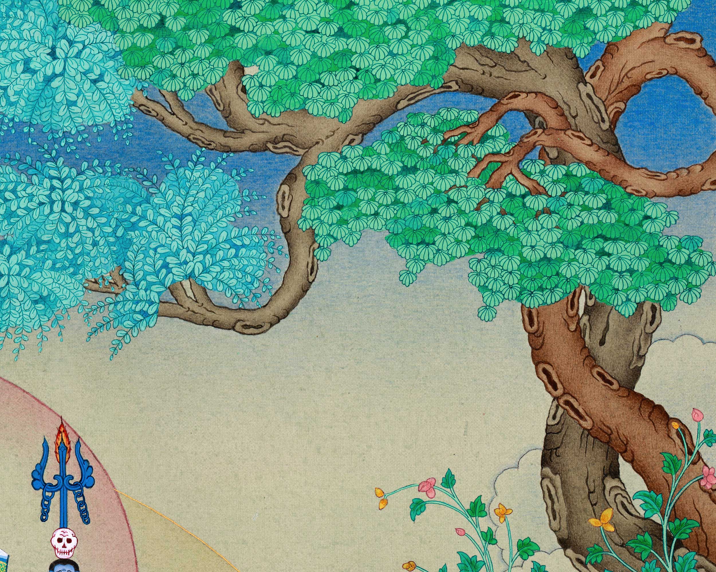 A Sacred Padmasambhava Thangka| Tibet's Natural Stone Pigments | BROCADE