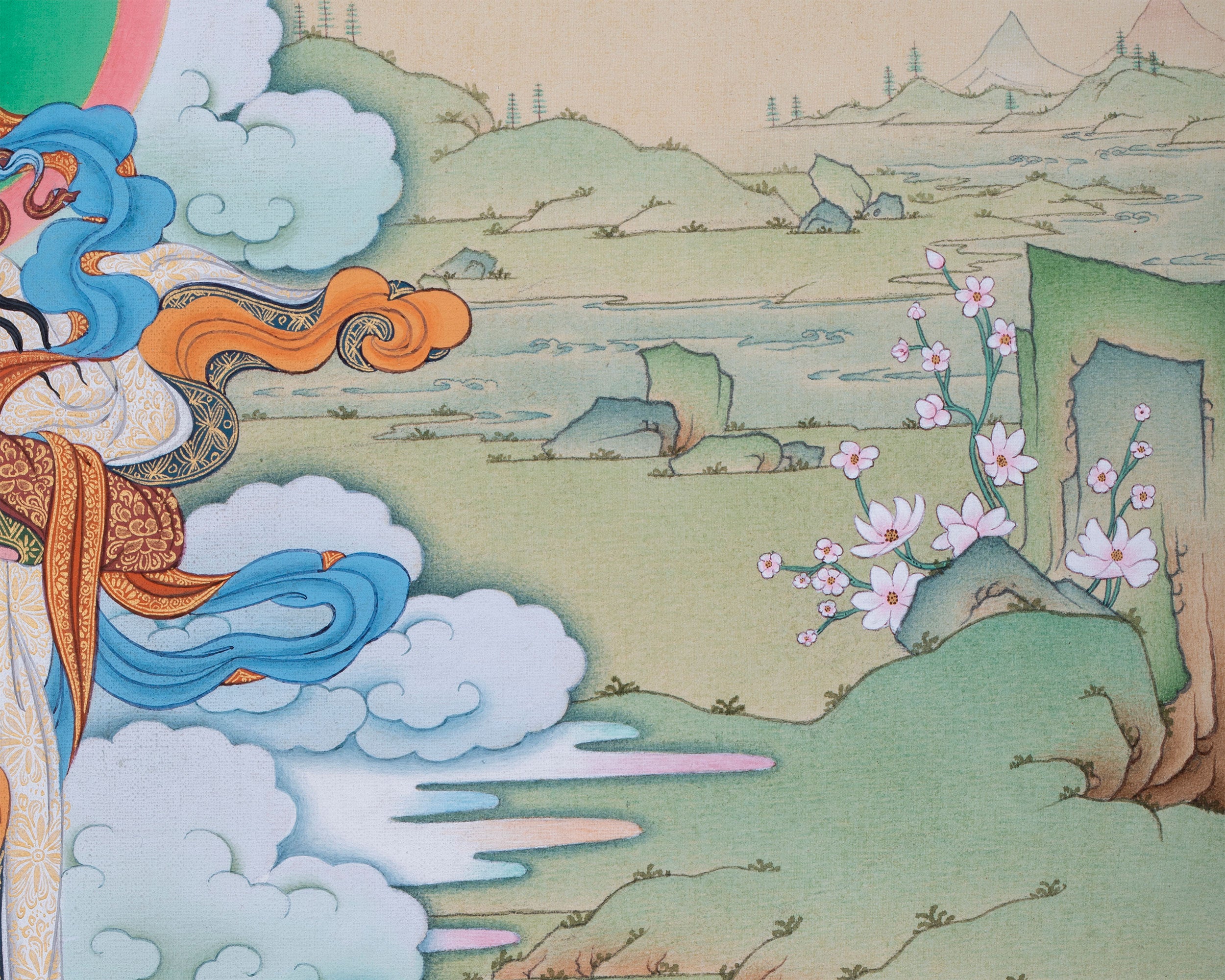 Achi Chokyi Drolma Giclee Canvas Print | The Protector and Spiritual Guide