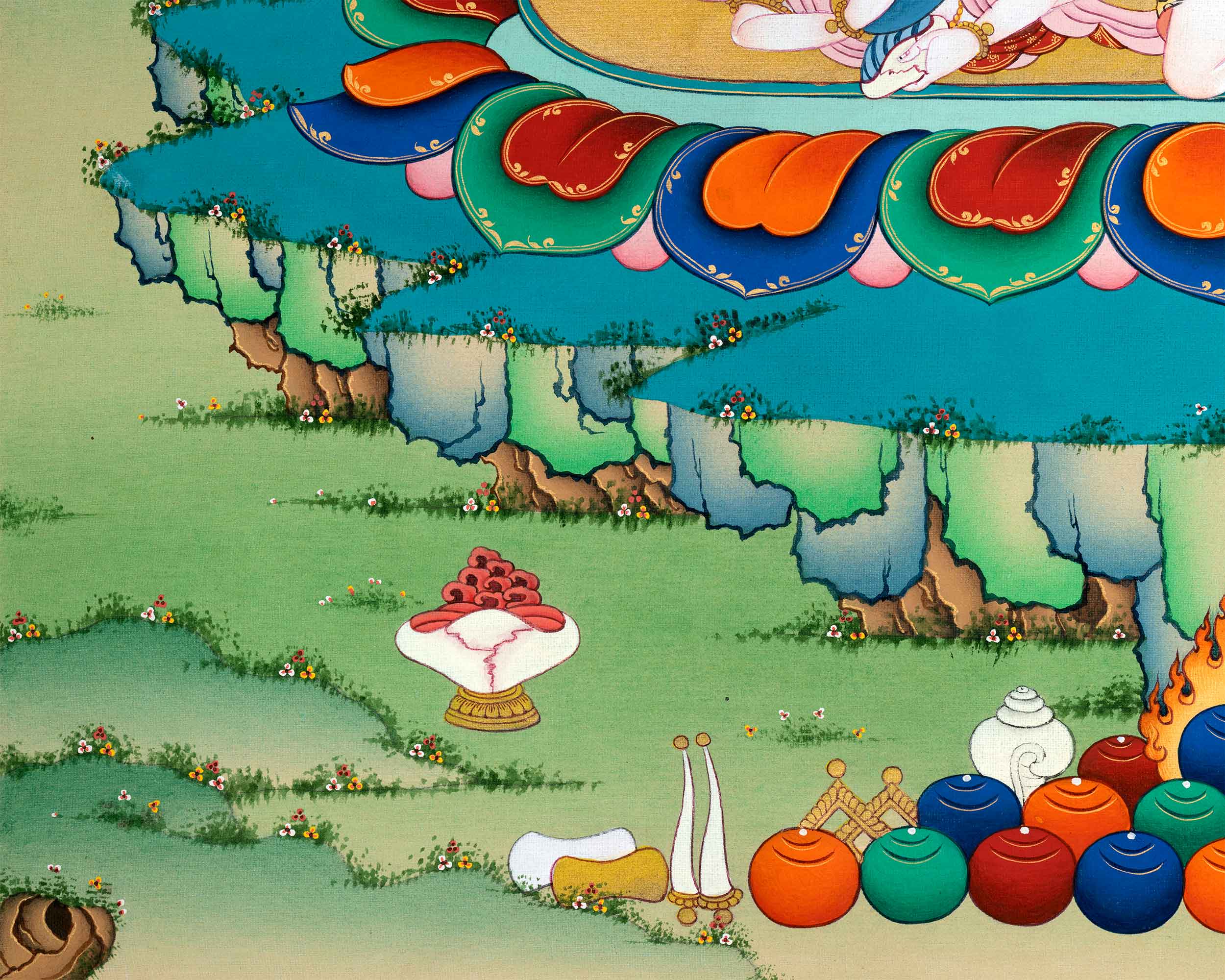 Vajrapani Thangka Print's Fearless Aura | Fearless and Mighty | Thangka Print for Spiritual Strength