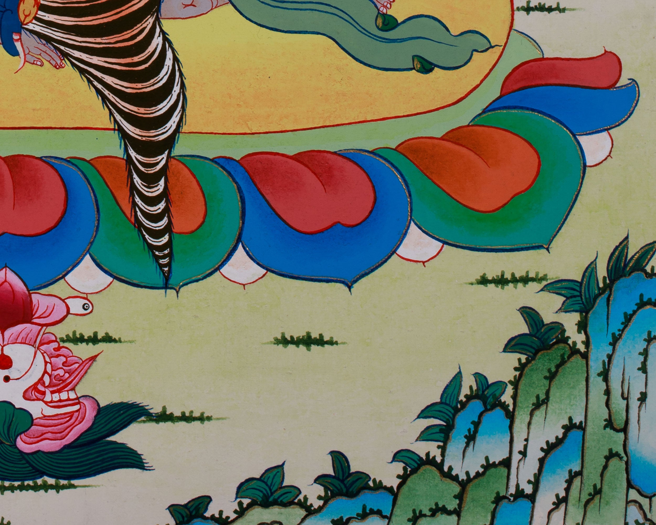 Tibetan Four-Armed Mahakala Thangka | Wrathful Protector of Dharma