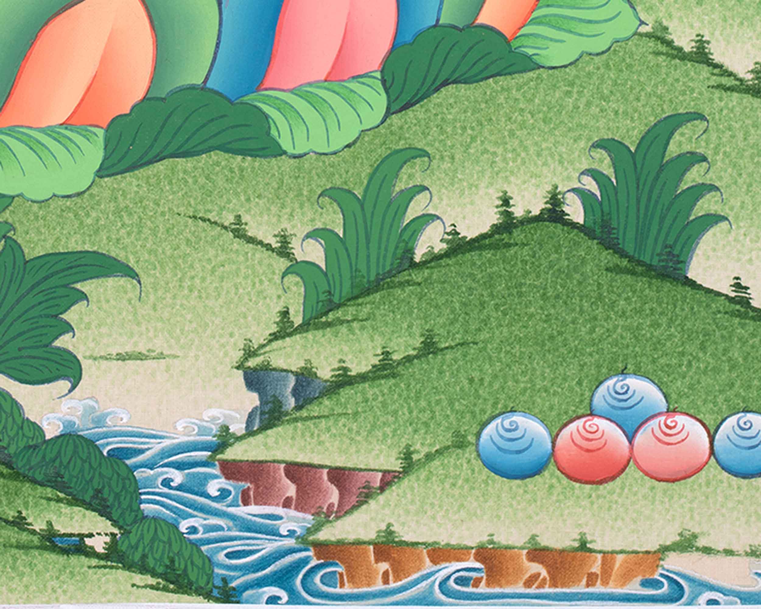 Vajrasattva with Consort Thangka Art | Traditional Yab-Yum Painting | Religious Decors