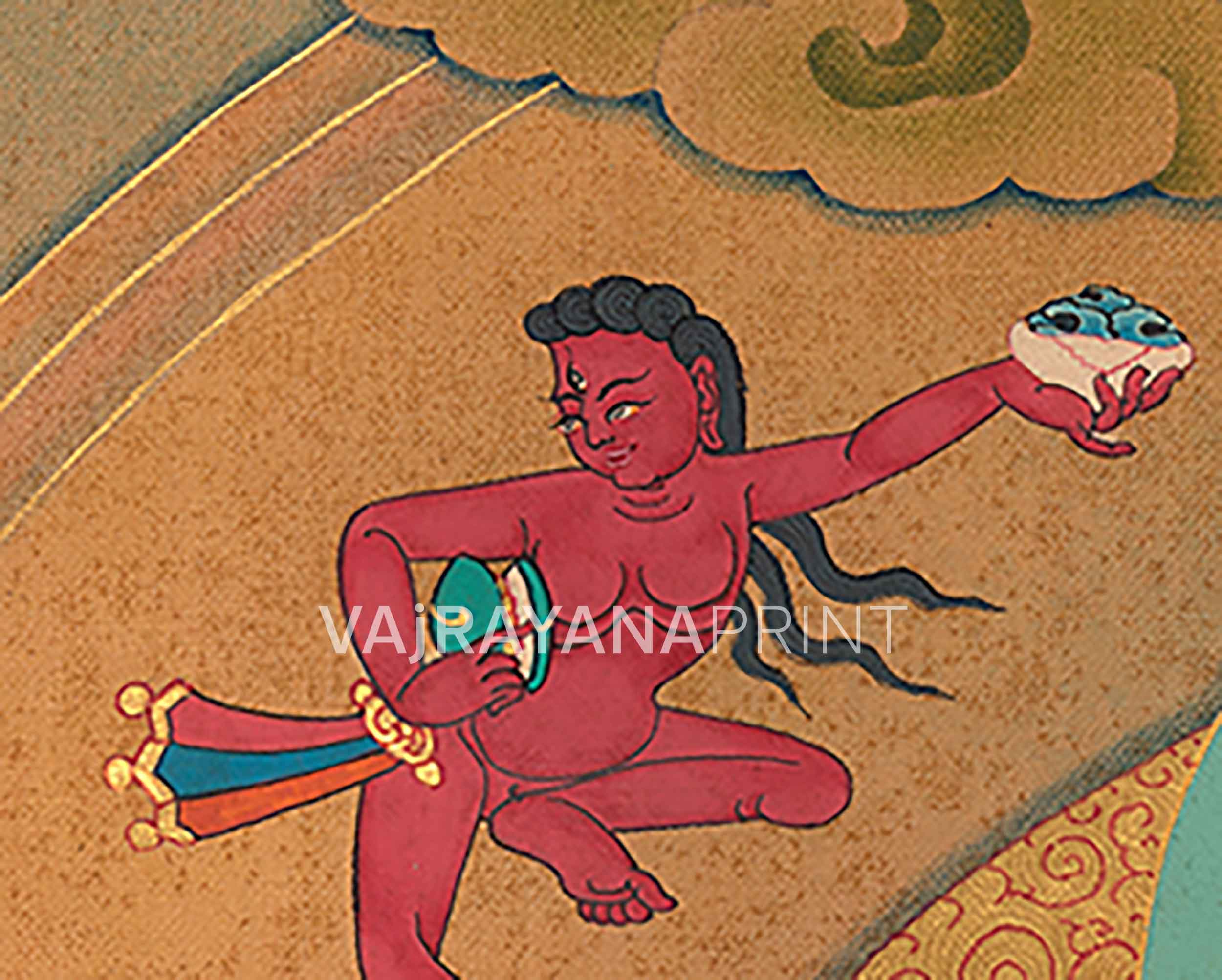 Karmapa Print | Karmapa Lama| Hand painted wall decor