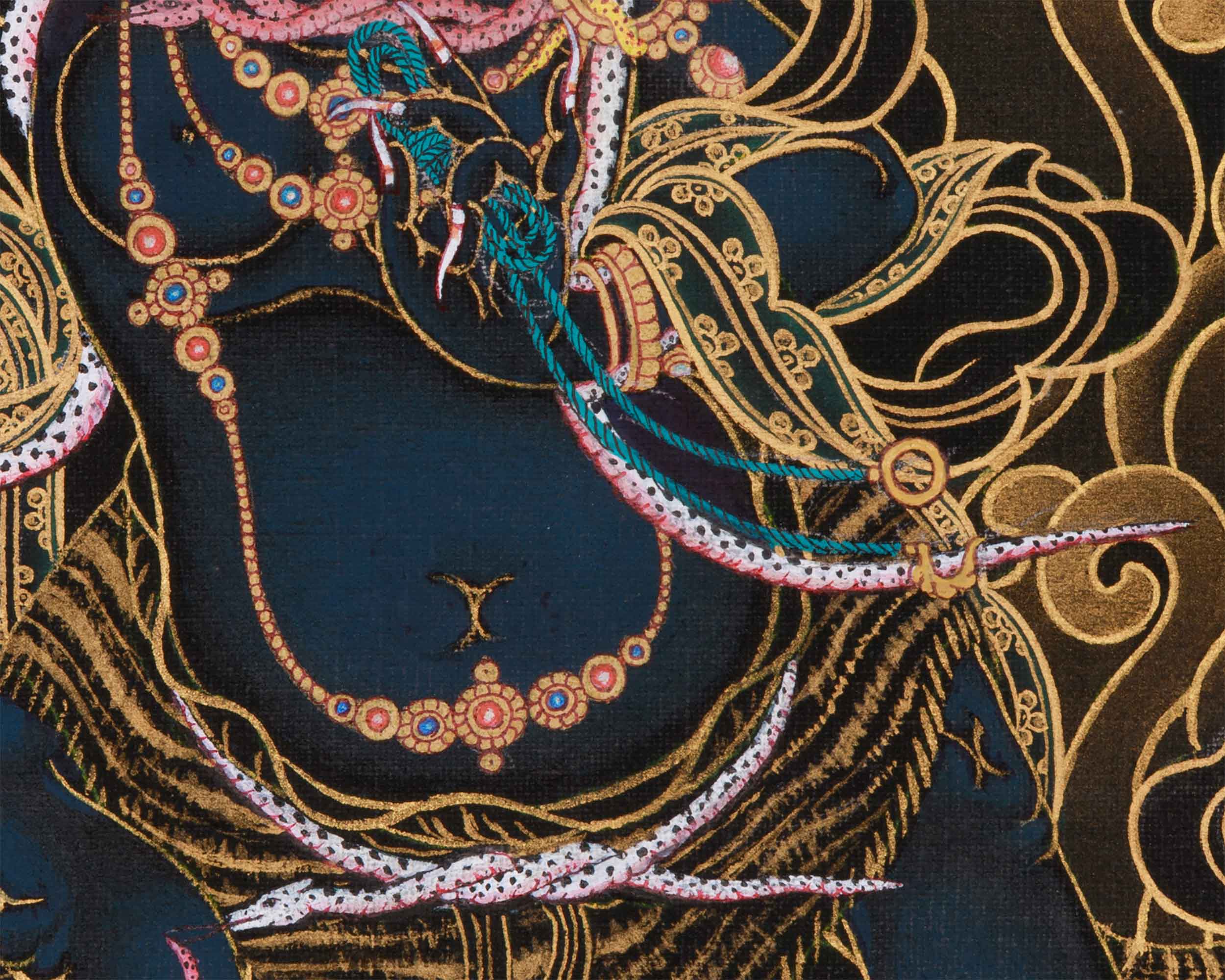 Original Dharma Protector Vajrapani Thangka | The Bodhisattva of Strength and Courage