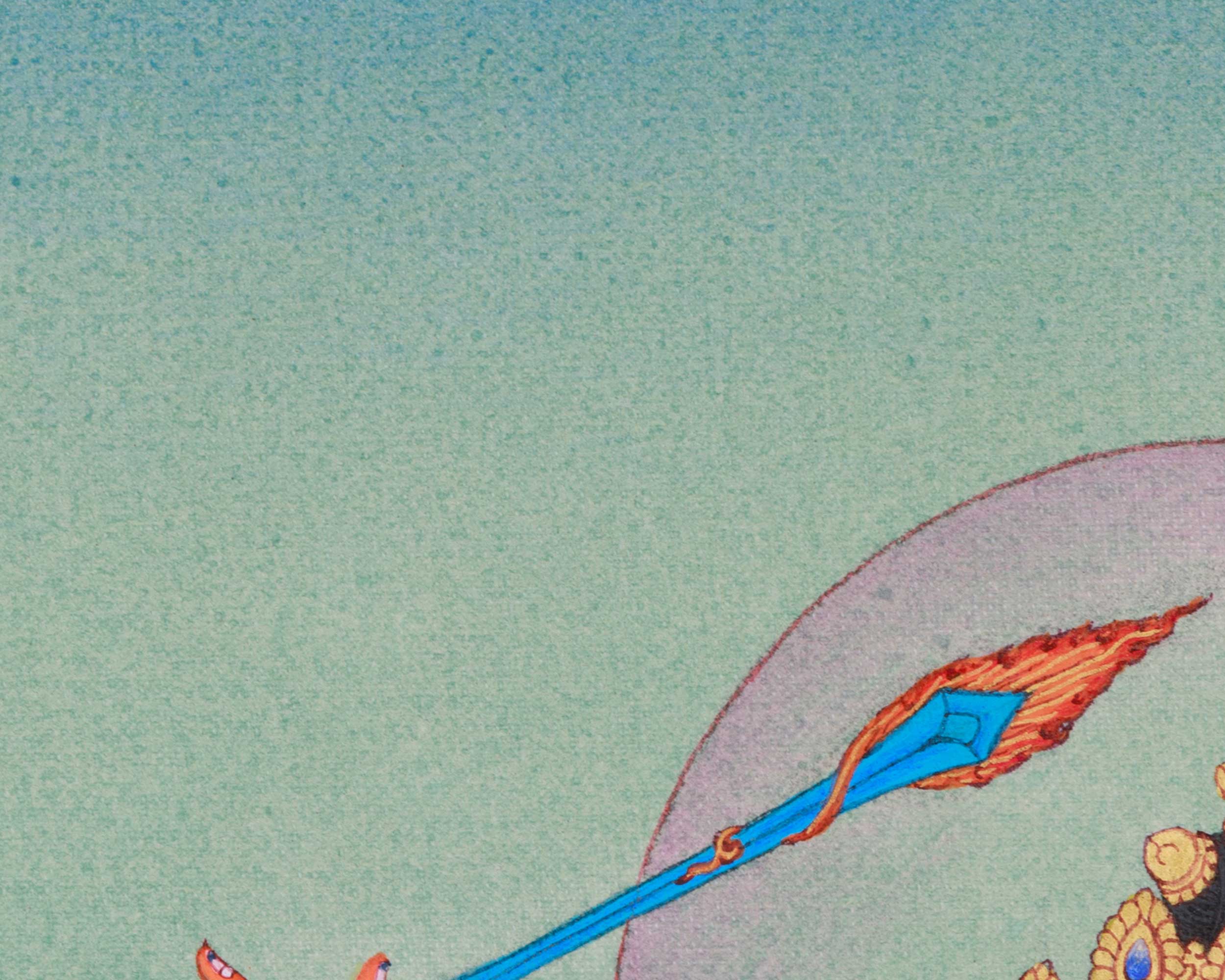 Vajrayana Deity Manjushri Thangka | Bodhisattva of Wisdom