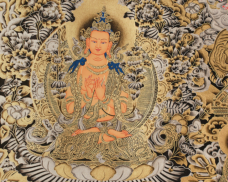 Rig Sum Gonpo | The Triad of Bodhisattvas Avalokiteshvara, Manjushri, and Vajrapani