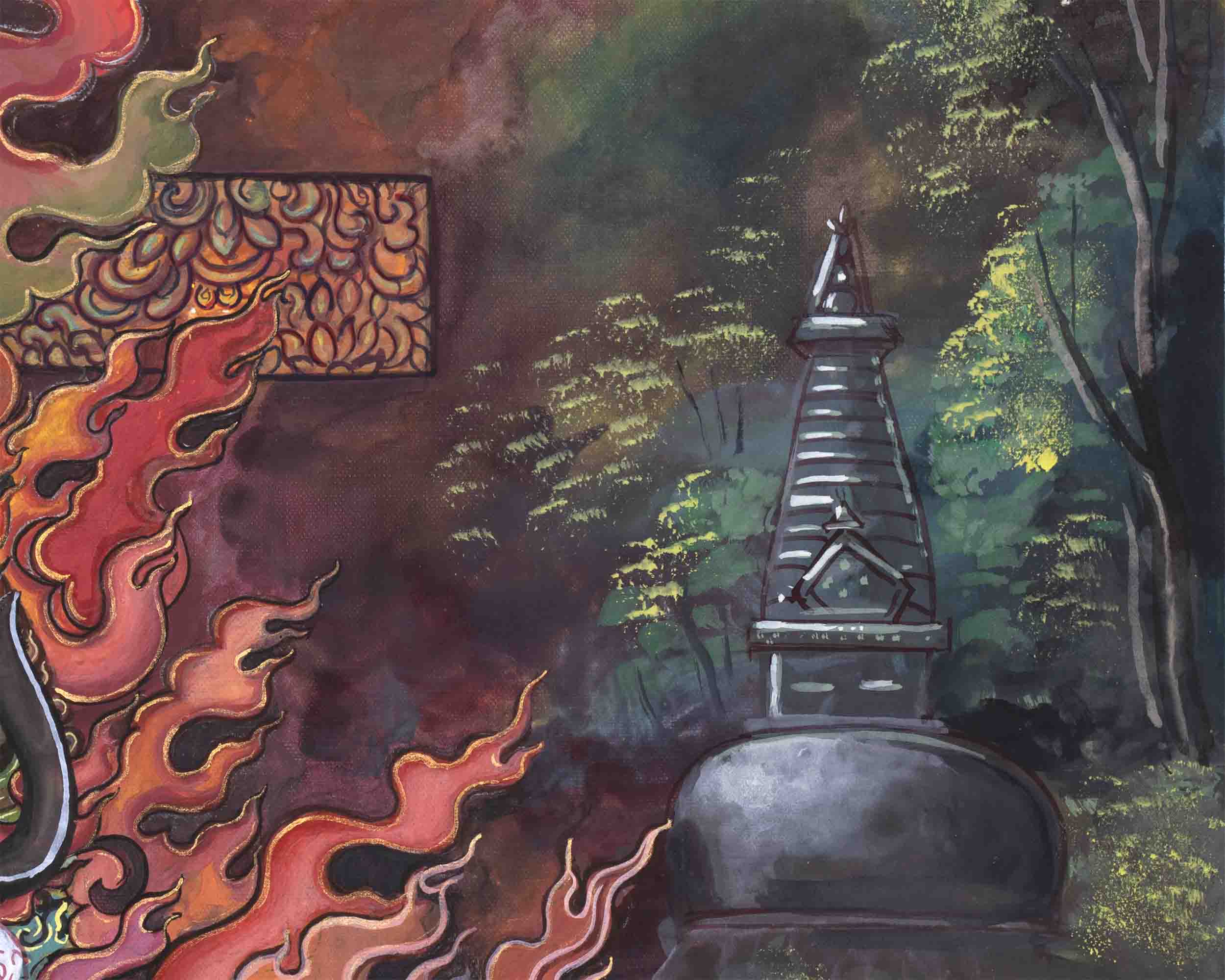 Mahakala Thangka Print | The Buddhist Wrathful Deity | Traditional Wall Decors
