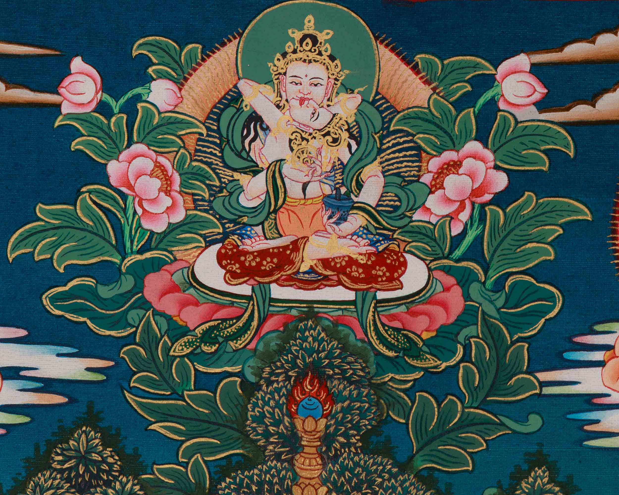 Traditional Vajrasattva Thangka | A Sacred Representation of Purification and Divine Power