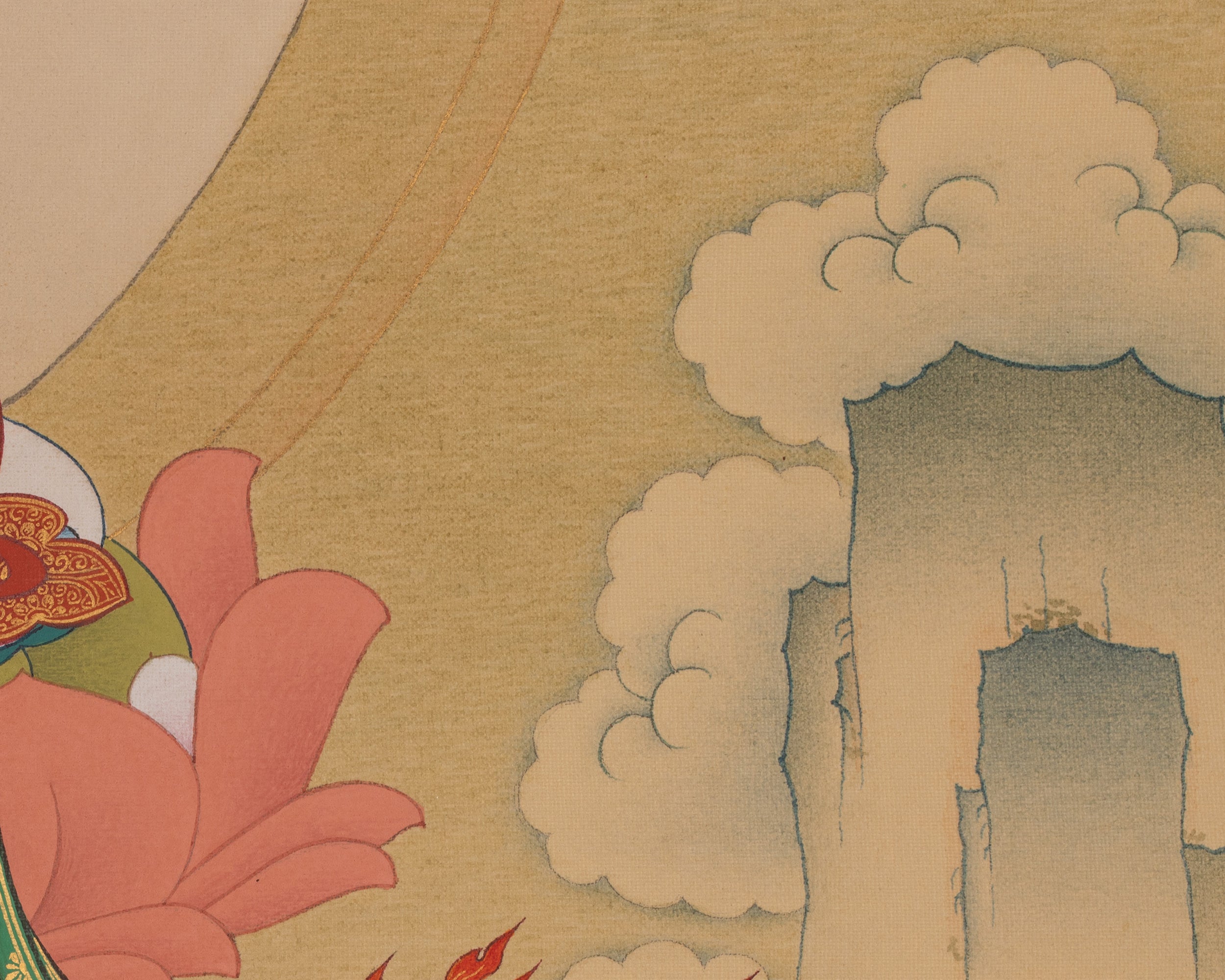 Bodhisattva of Wisdom Deity Manjushri Thangka | Vajrayana Buddhism | Manjughosa Art
