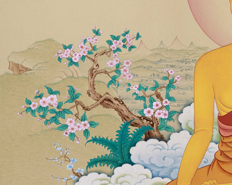 Divine Serenity: Exceptionally Beautiful Shakyamuni Thangka