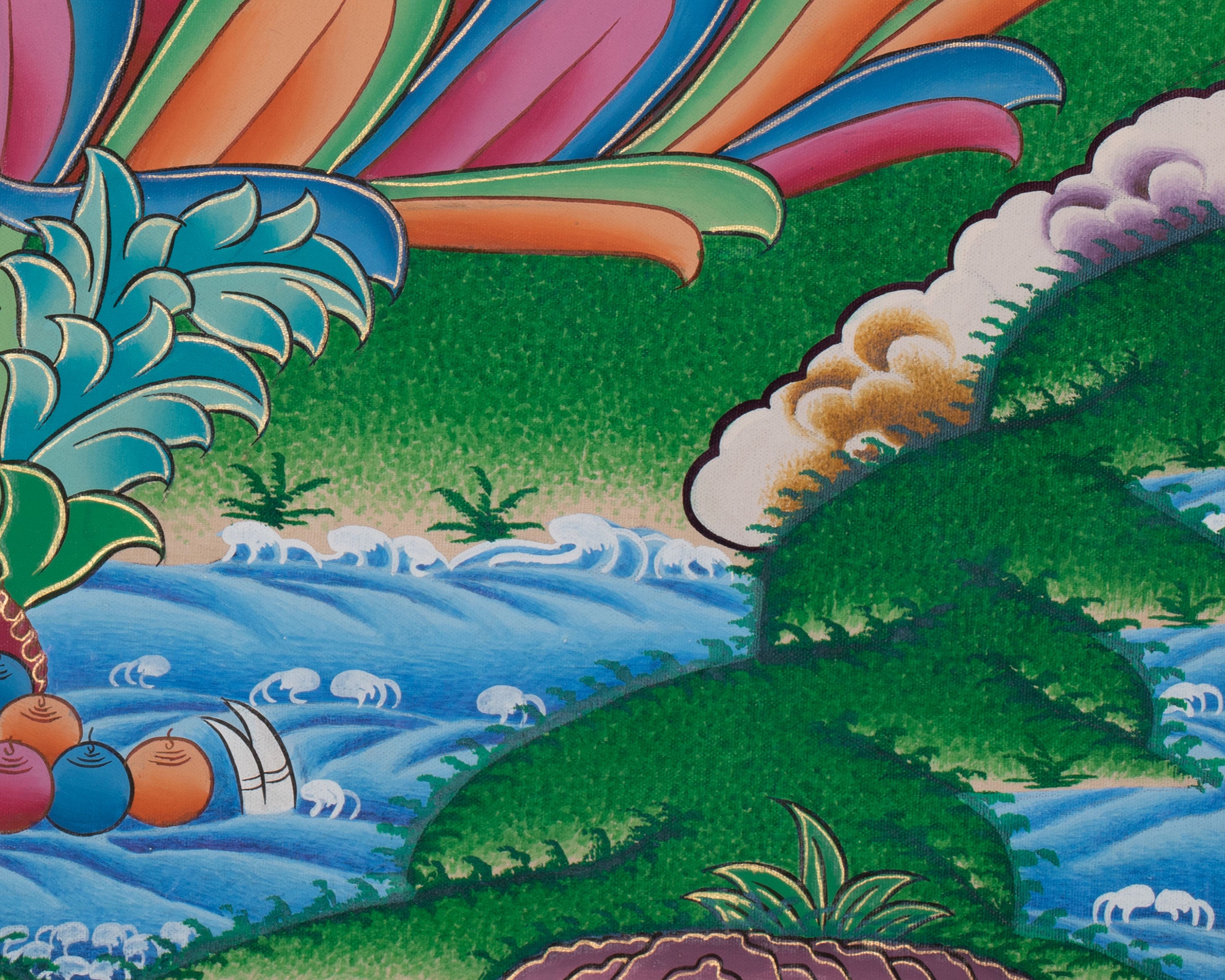 The White Tara Buddha Thangka Painting | Divine Feminine Energy | Meditation Decor