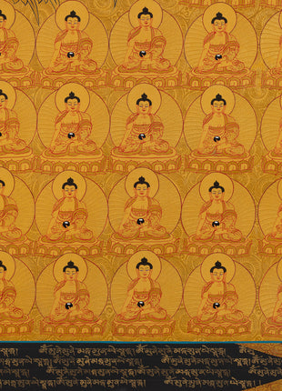 108 Buddha Thangka | Exclusive Gold Artwork | Spiritual Masterpiece
