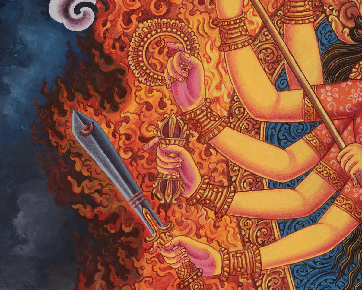 Durga Thangka | Represents Supreme Divine Feminine Cosmic Energy