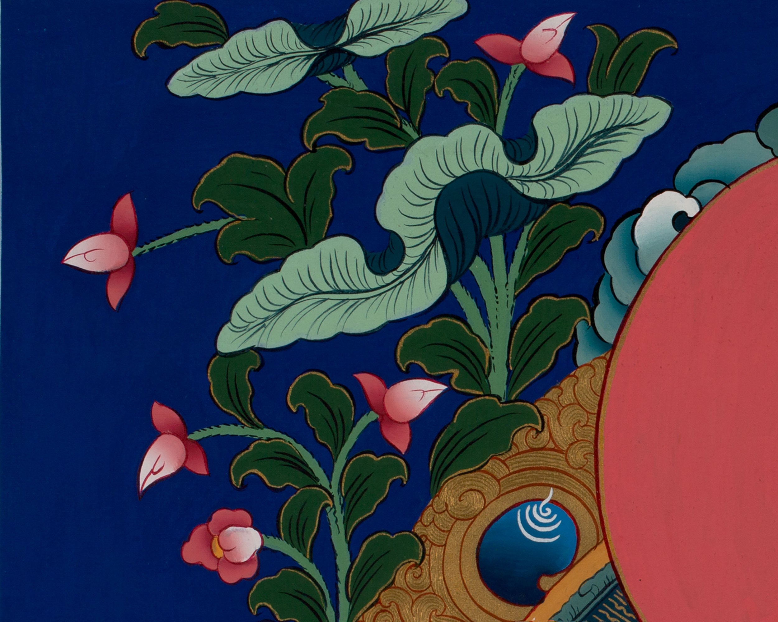 Buddha With Disciples Thangka | Traditional Tibetan Art