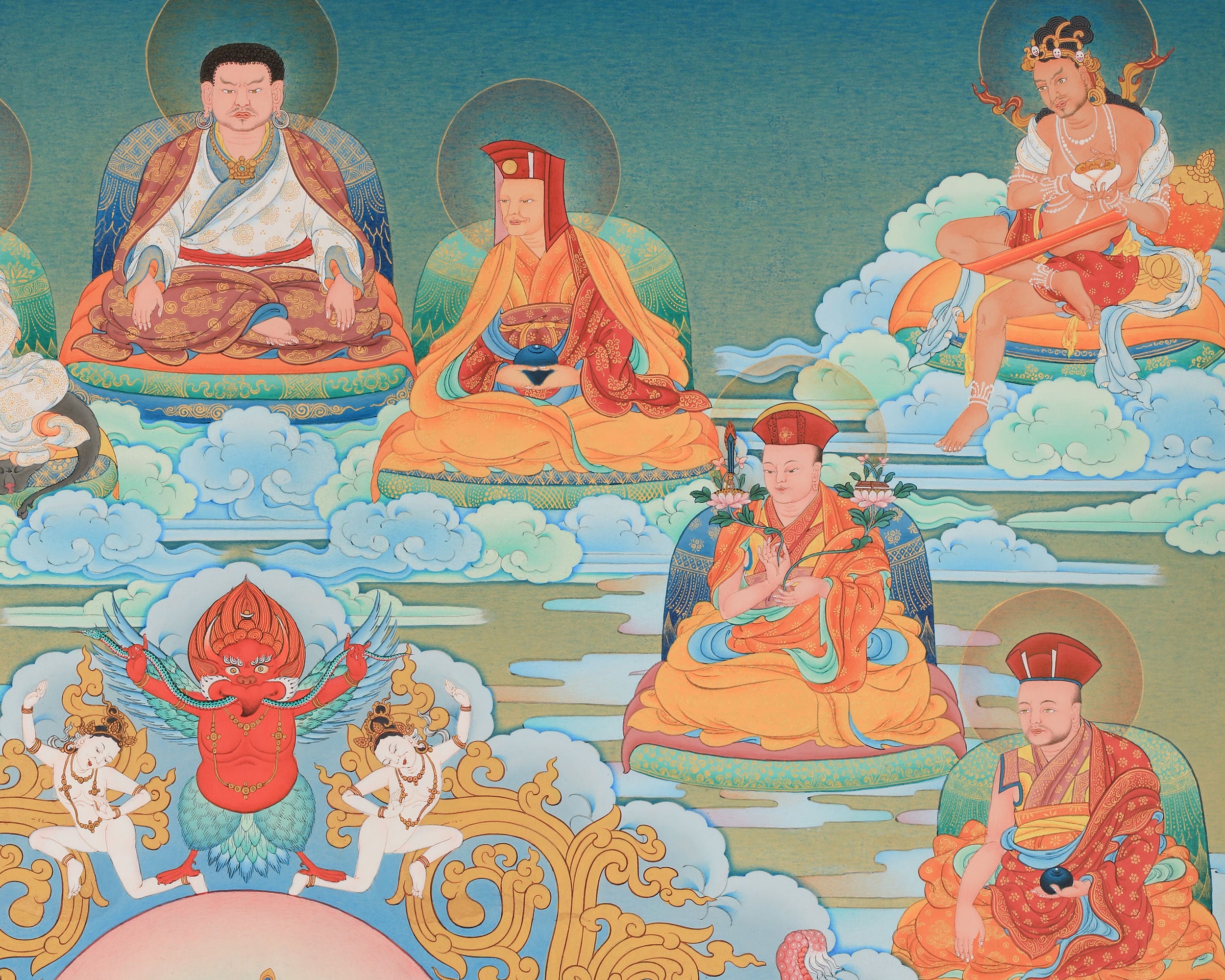Vajradhara Buddha Thangka Print | Giclee Artwork of the Primordial Buddha