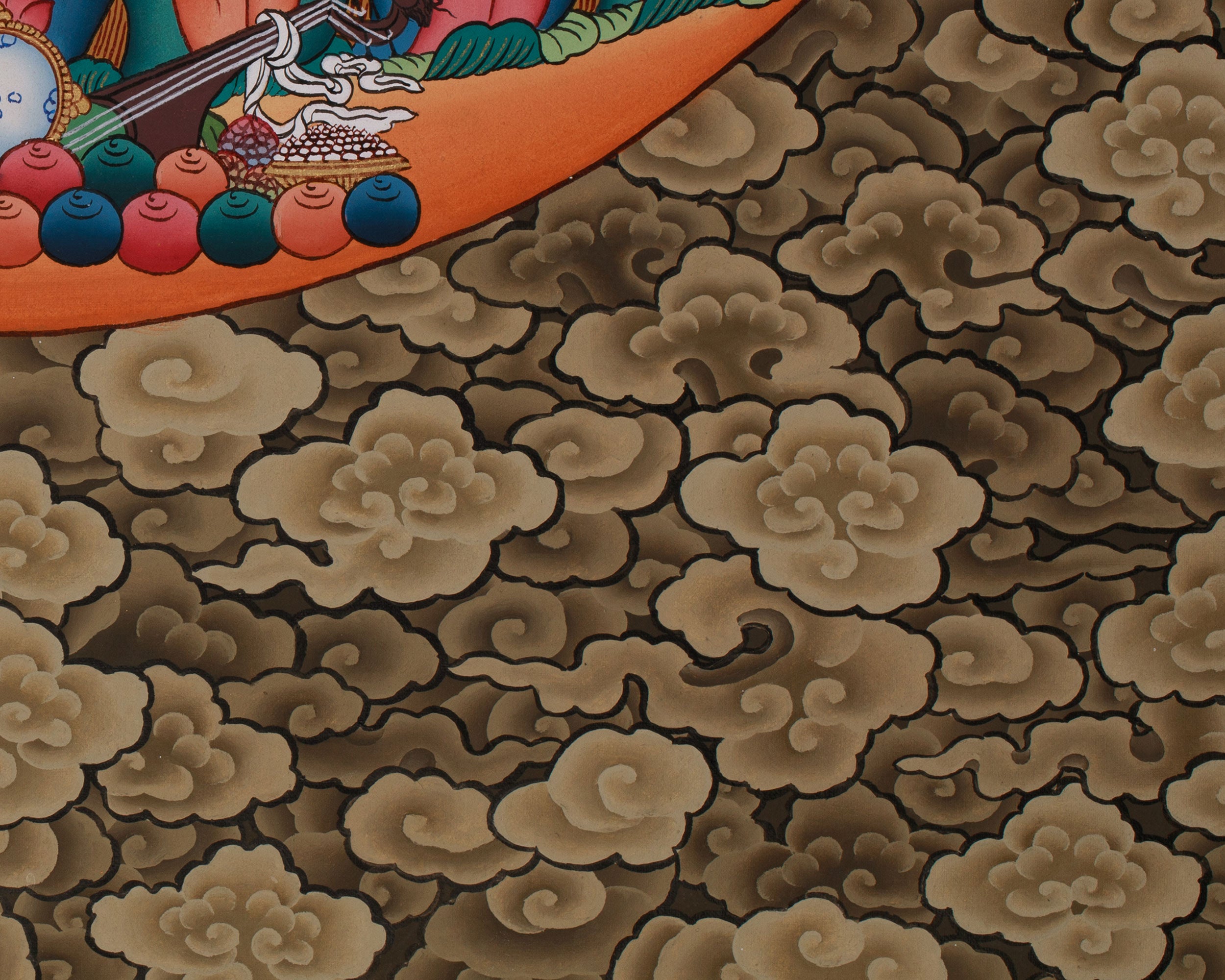 Traditional Guru Rinpoche | Thangka of Padmasambhava with 24K Gold Detailing