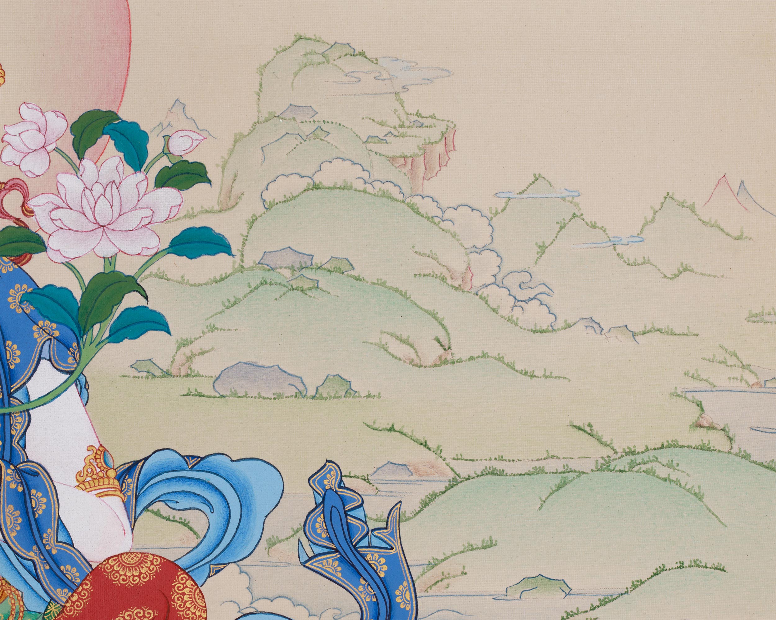 Sacred Chenrezig with White Tara and Green Tara | A Trio of Enlightened Blessings