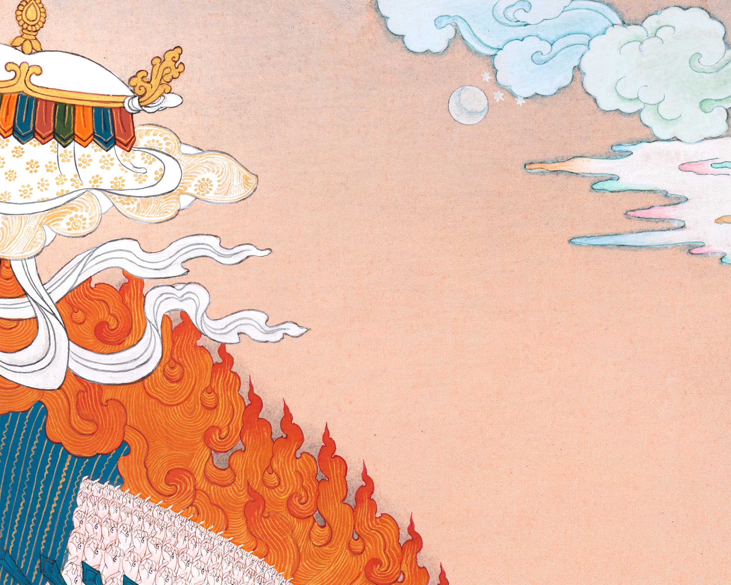 Mother Sitatapatra Thangka: Protector Dakini