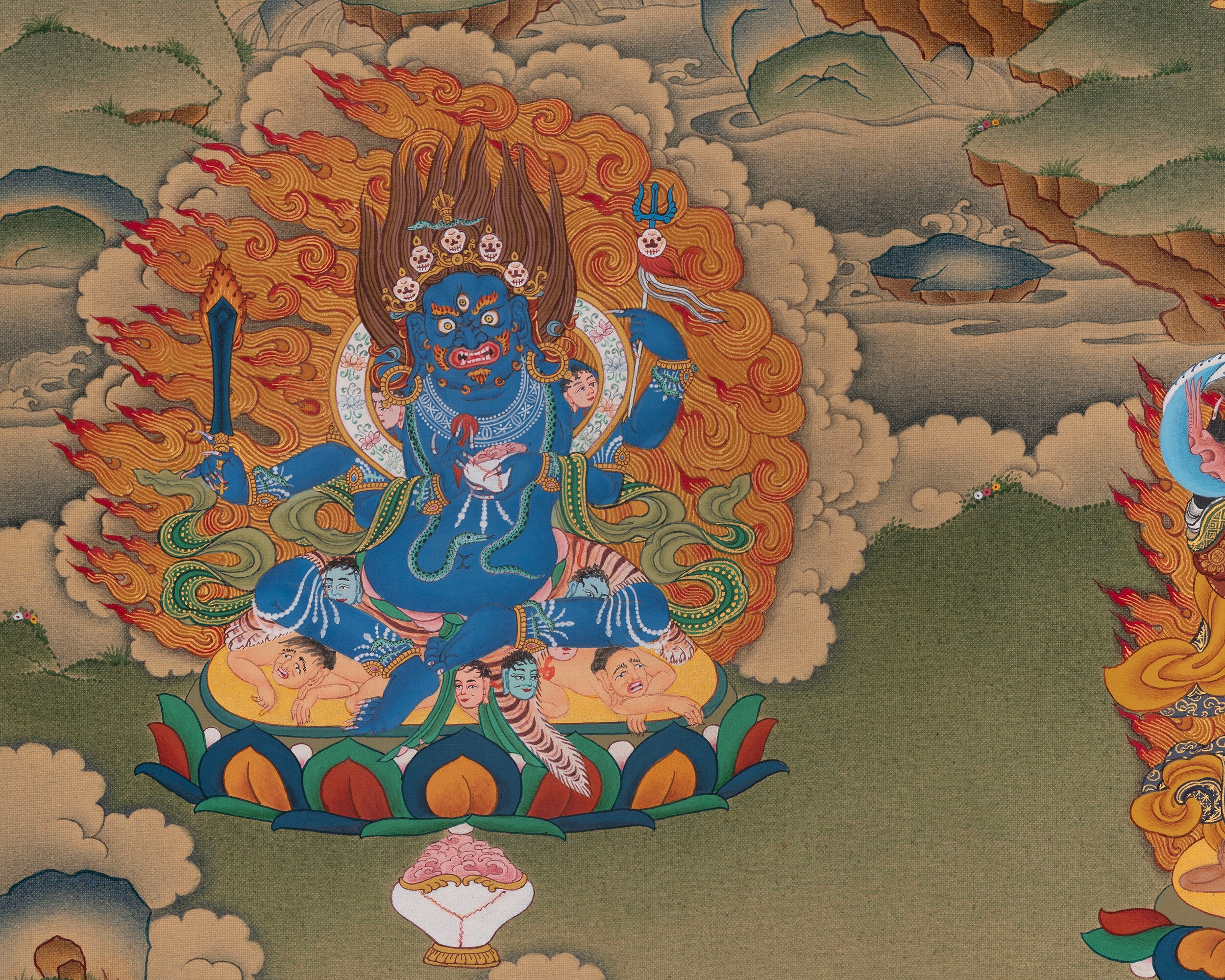 Marpha Kagyu Lineage Art | Tibetan Meditation Master Thangka | Spiritual Gift