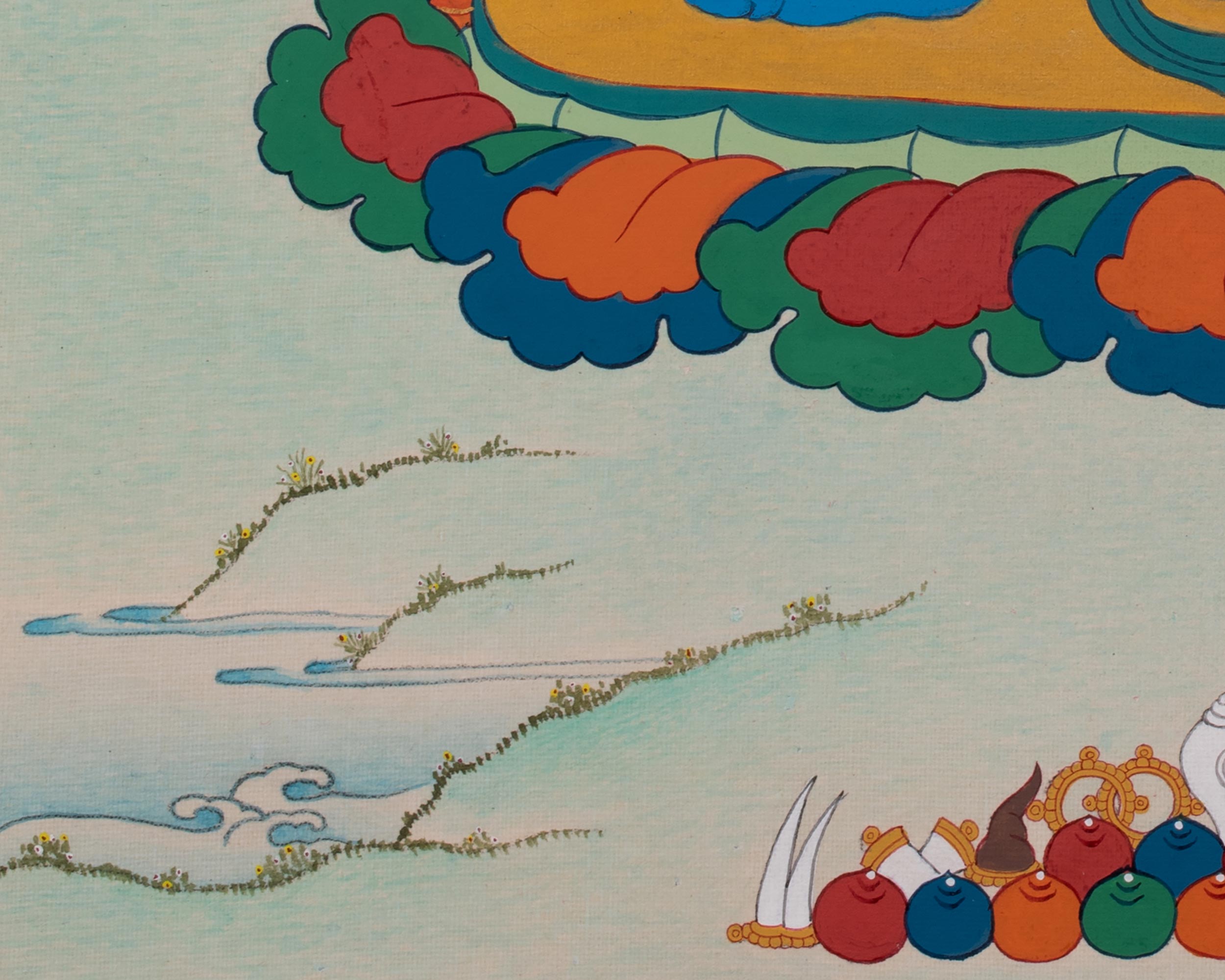 Vajrapani Tibetan Art | Wrathful Protector Thangka | Spiritual Gift